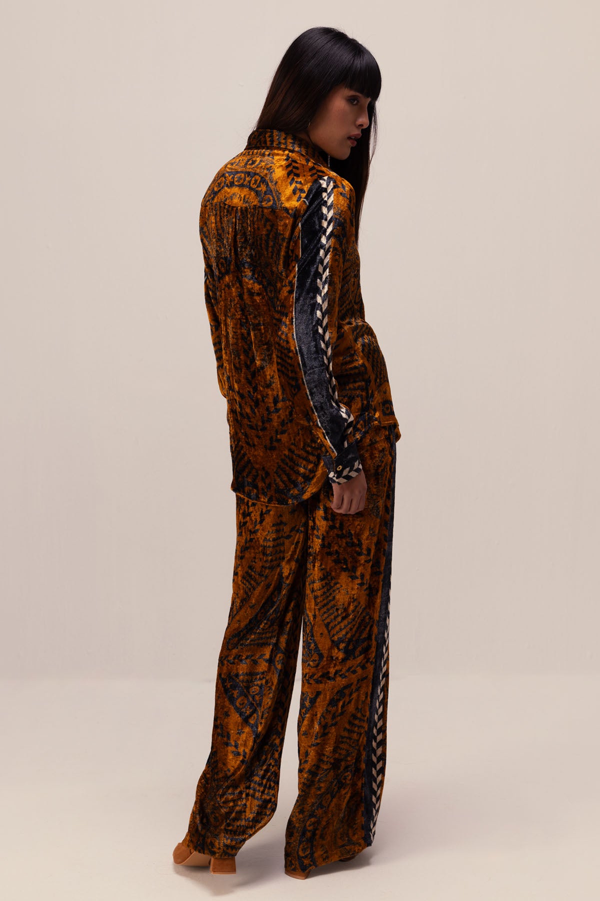 Ethnic Print Velvet Co-ord Set