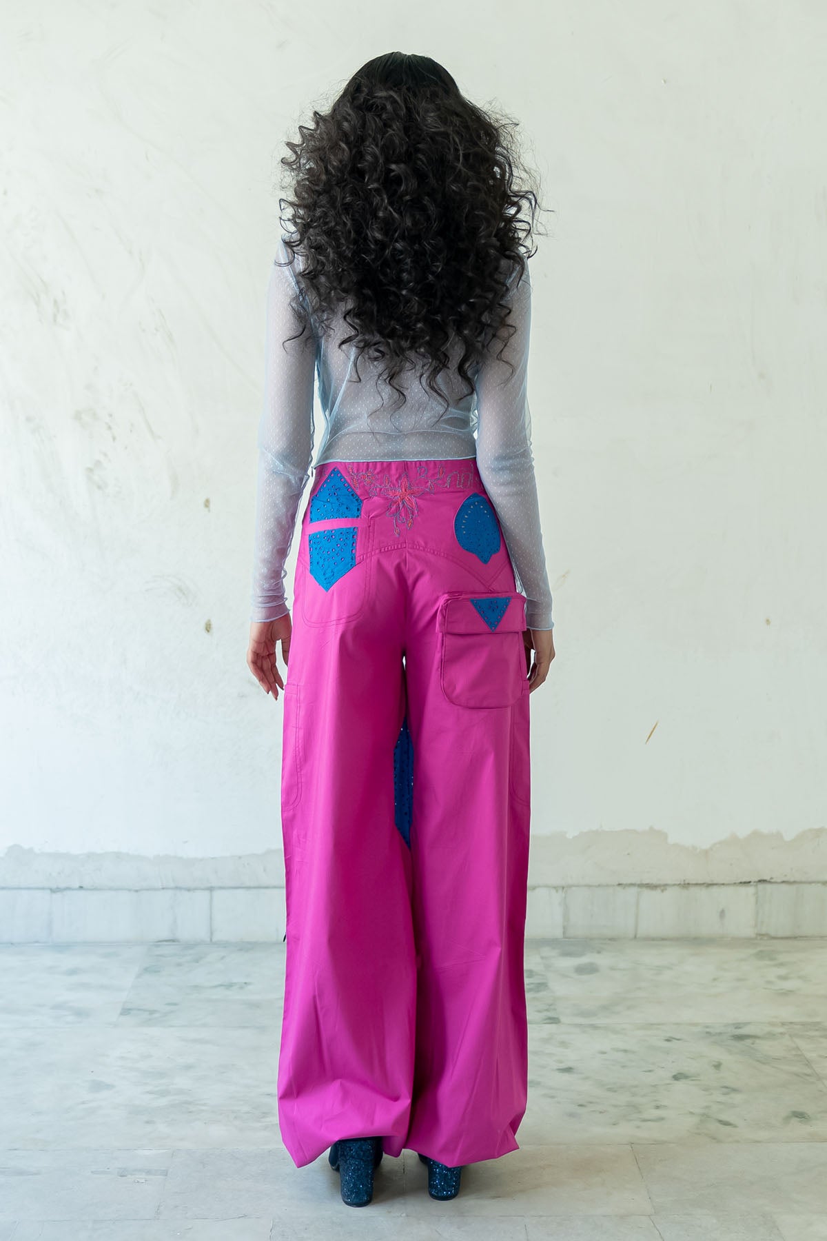 Eyelet Embroidered Cargo