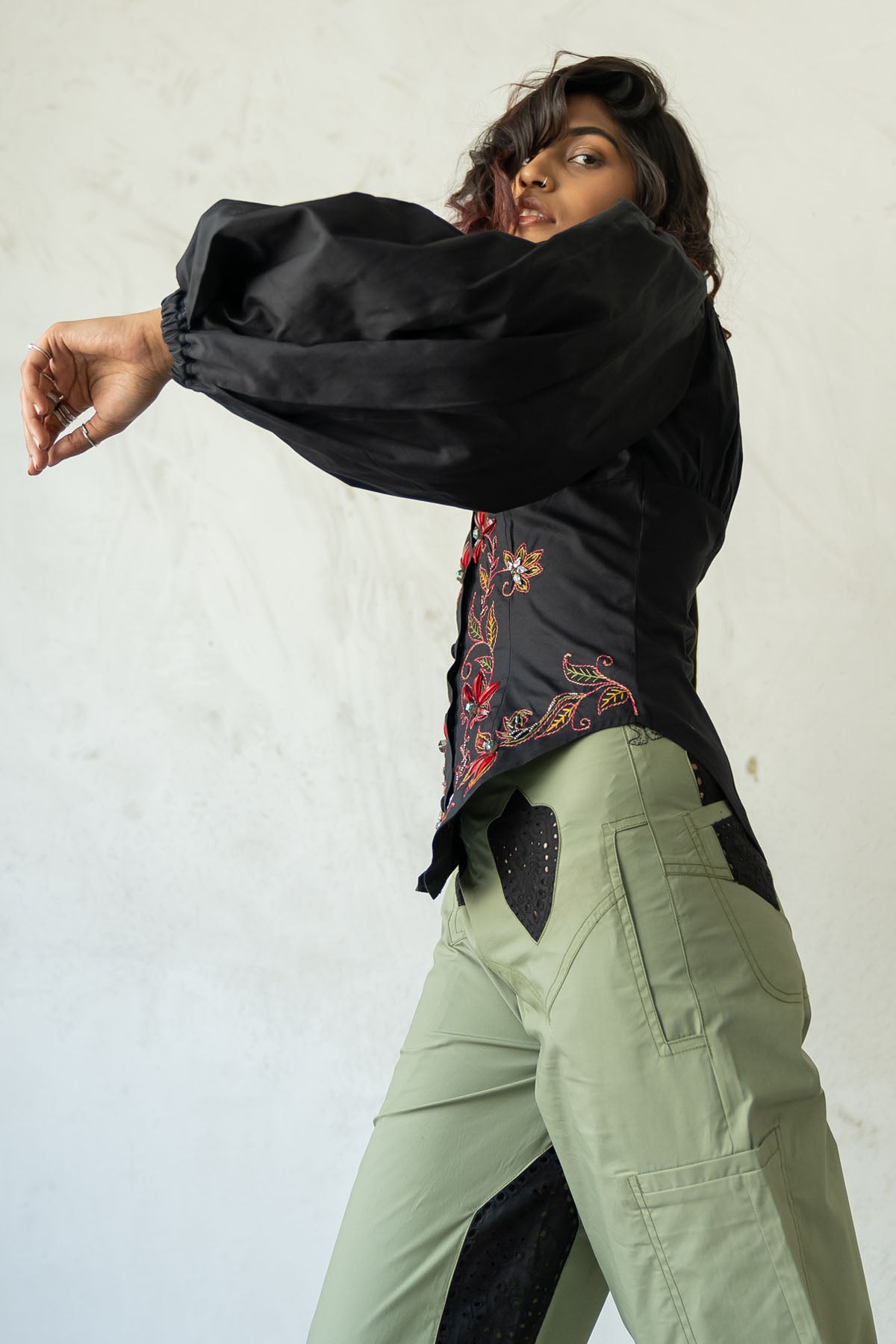 Eyelet Embroidered Pants