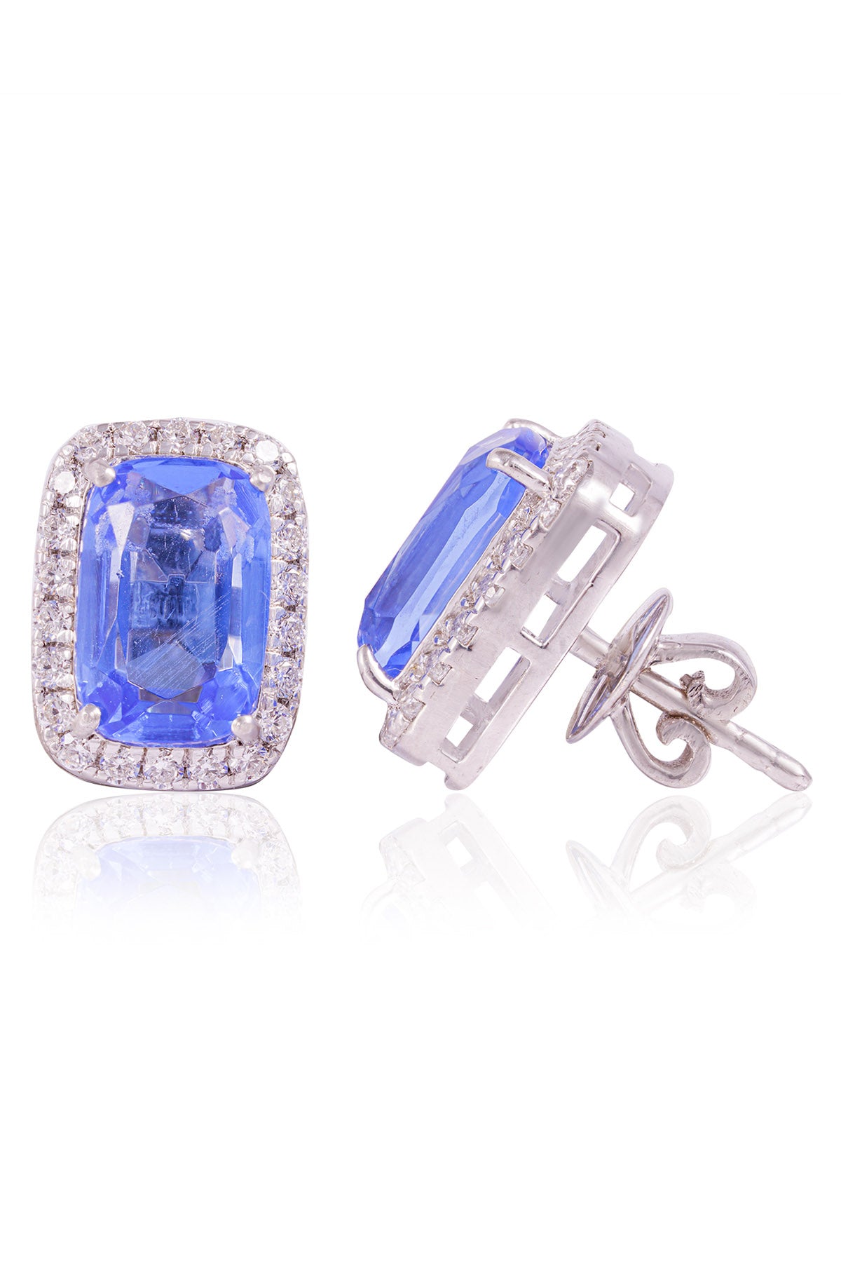 Fancy Blue Stone Studs
