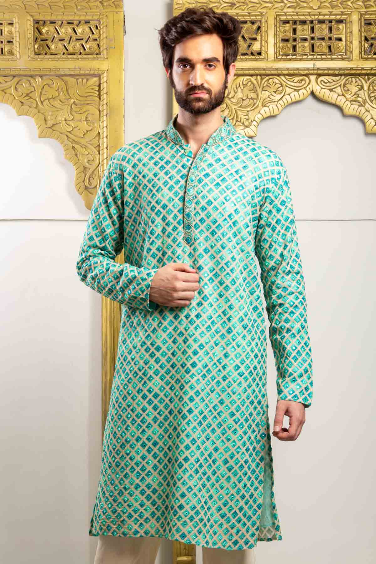 Firoza Embroidered Kurta