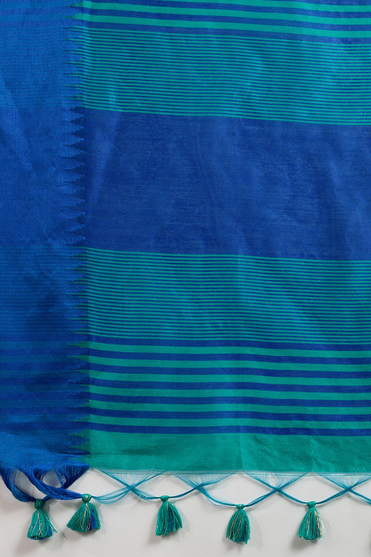 Firozi Raw Silk Thread Saree