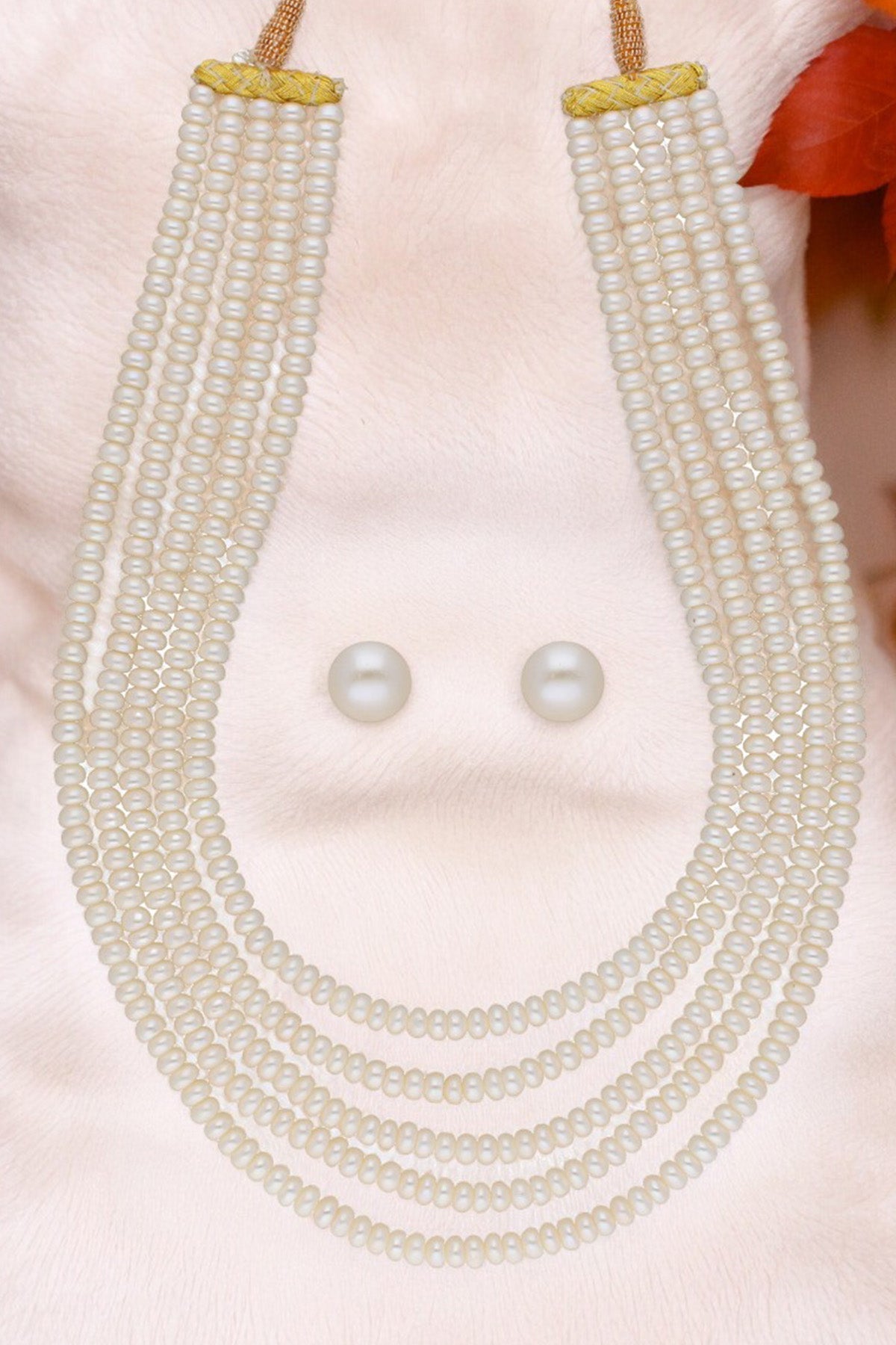 Buy Five Line Yellow Jewellery Set for women by J Pearls online available at scrollnshops