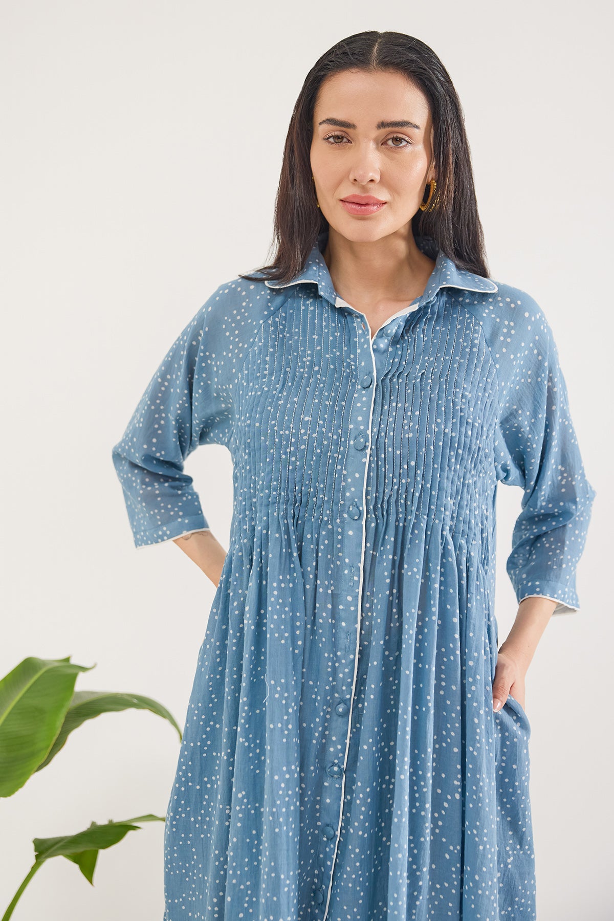 Flared Pintuck Kurta & Pants