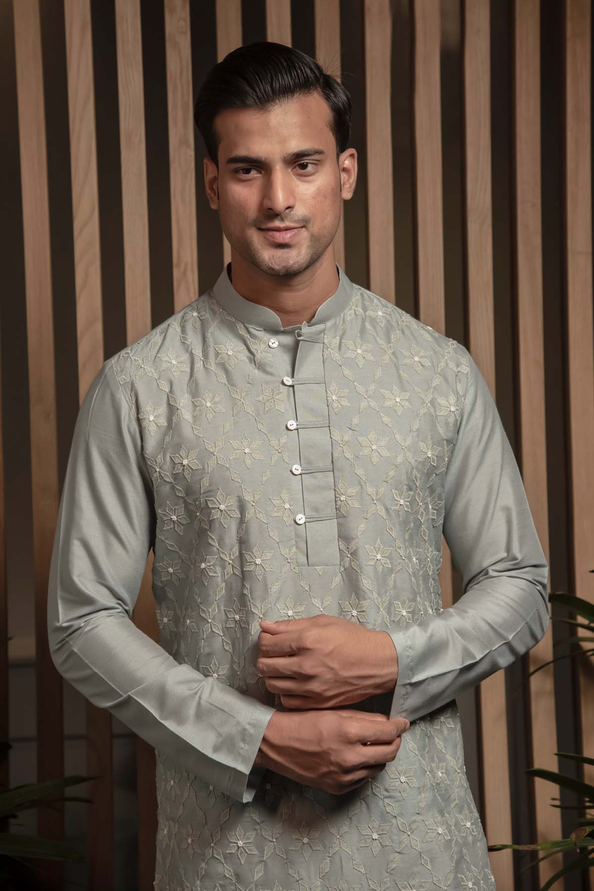 Floral Applique Kurta Set