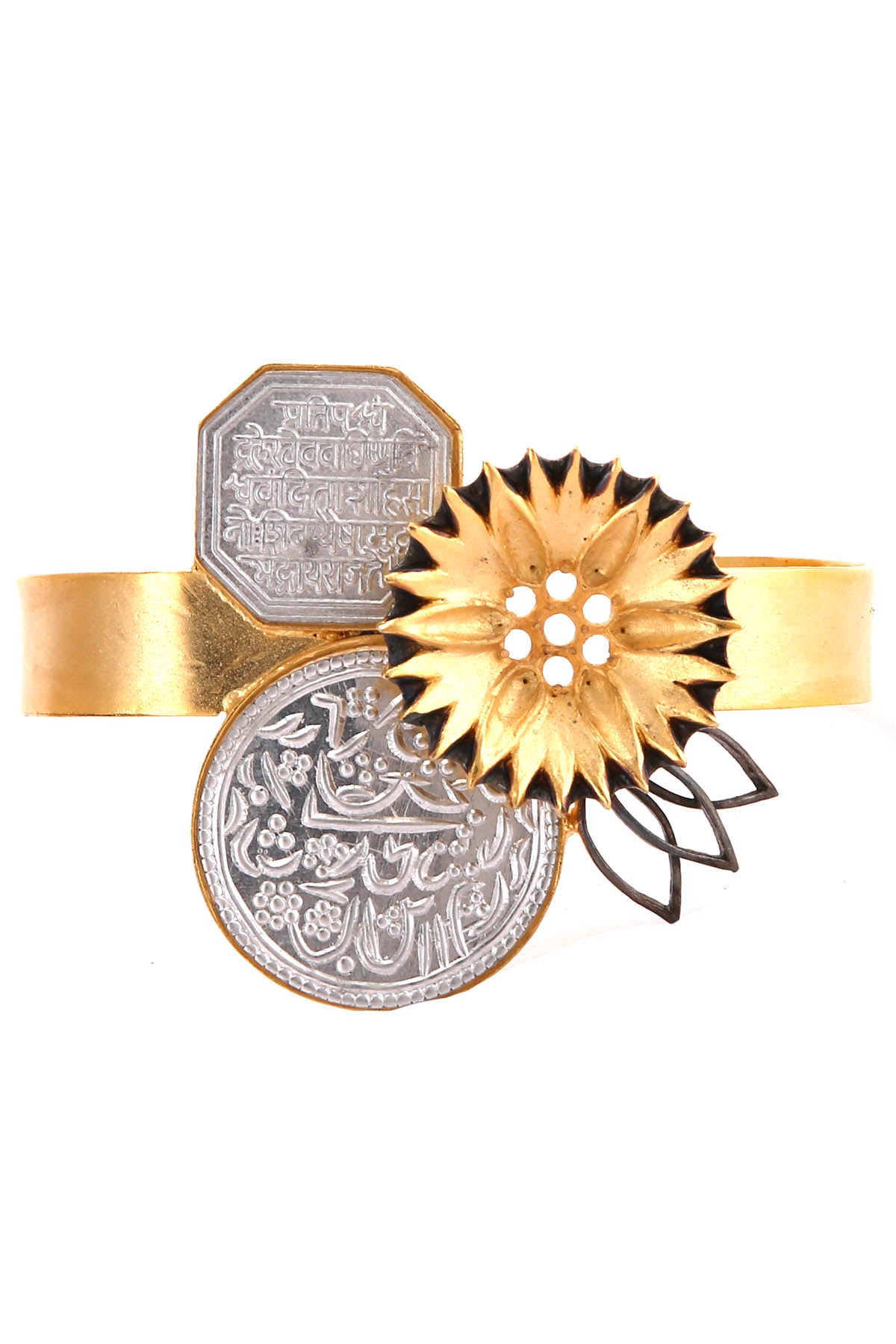 Floral Brass Bracelet