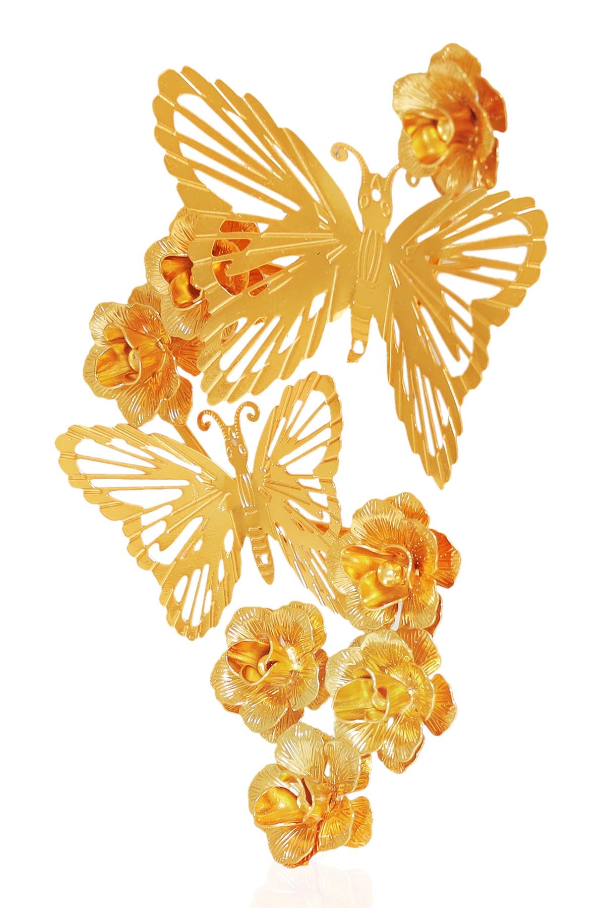 Floral Butterfly Motif Earrings