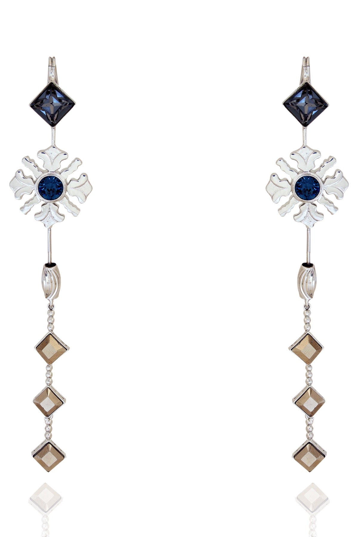 Floral Crystal Danglers