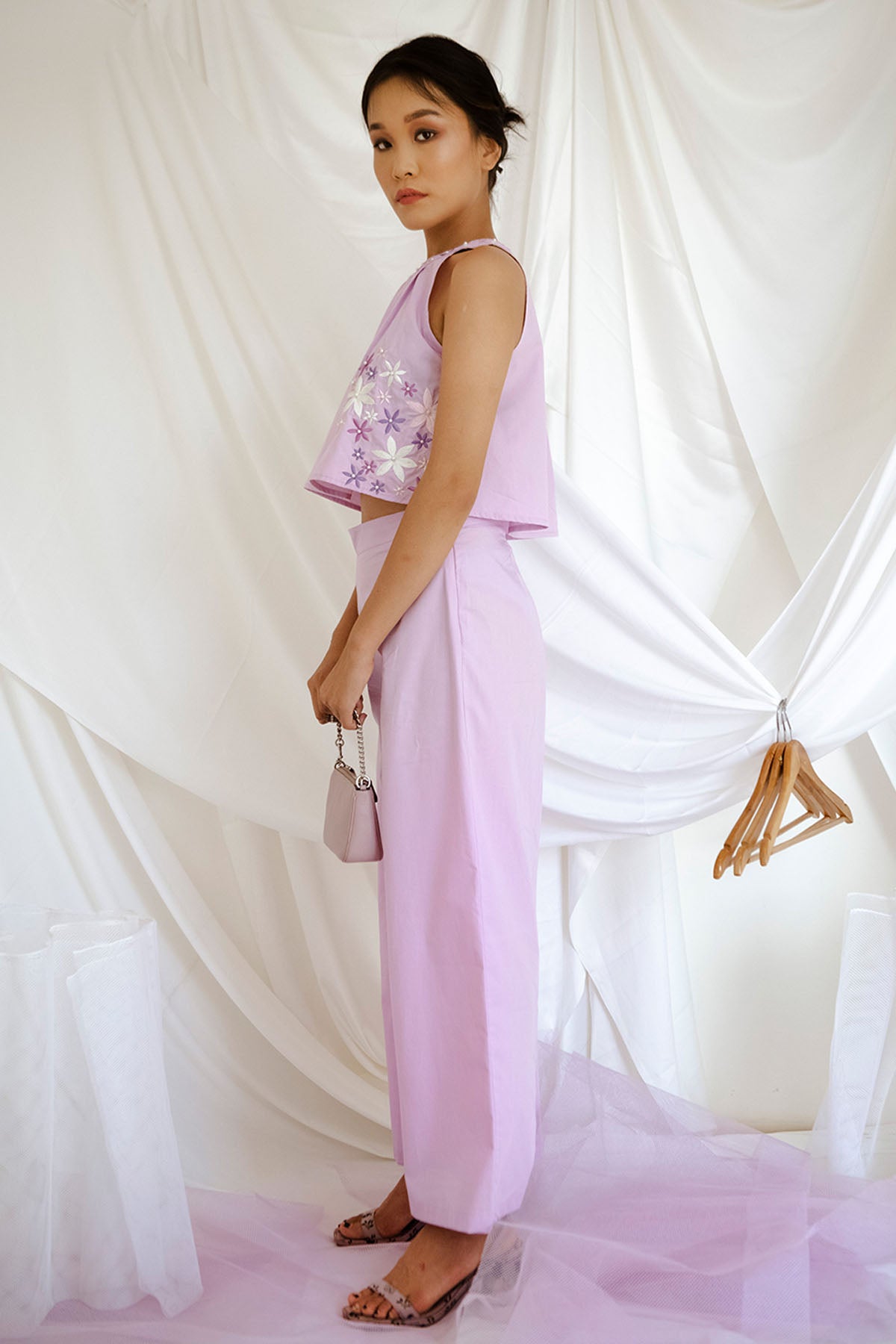 Lilac Embroidered Co-ord Set