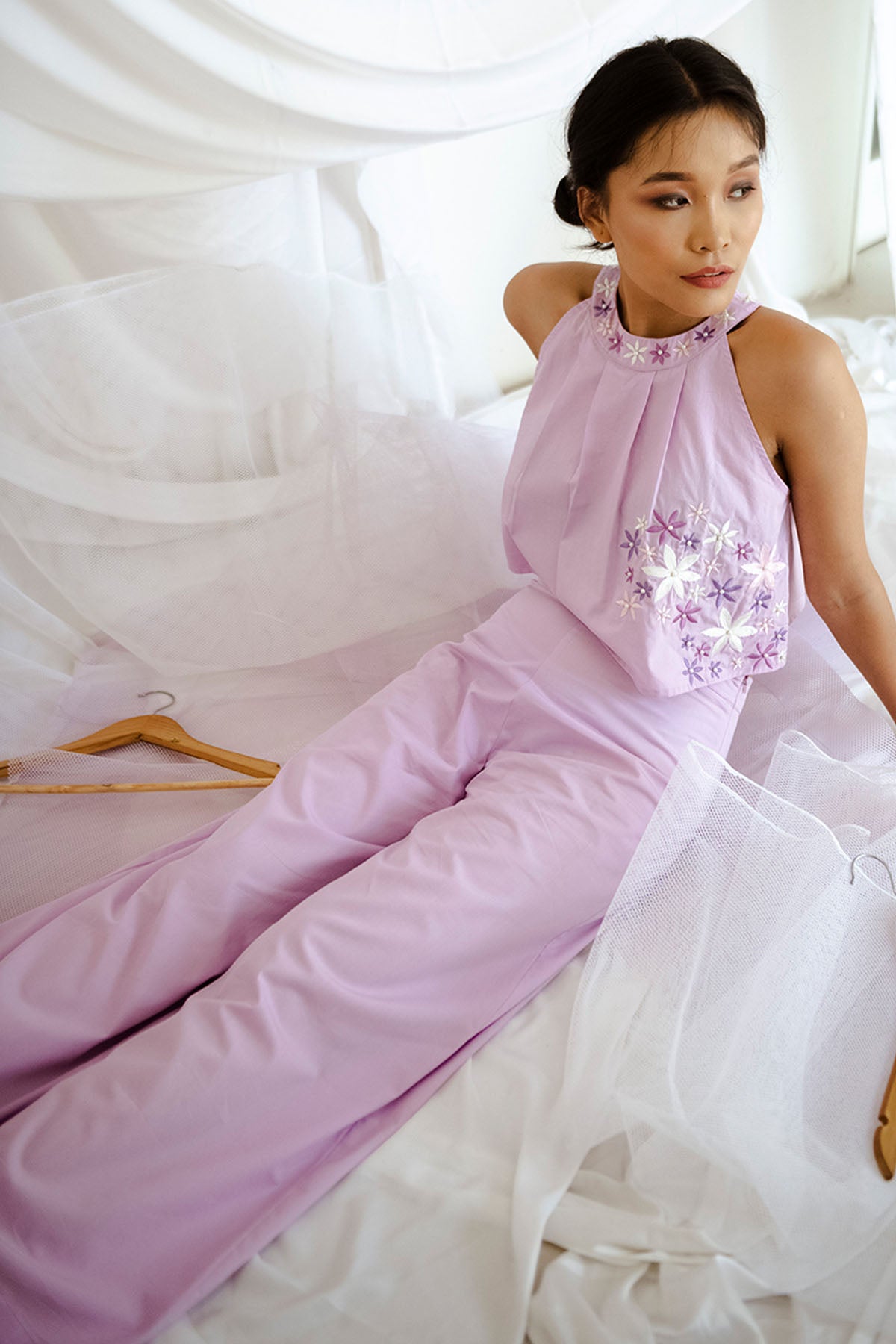 Lilac Embroidered Co-ord Set