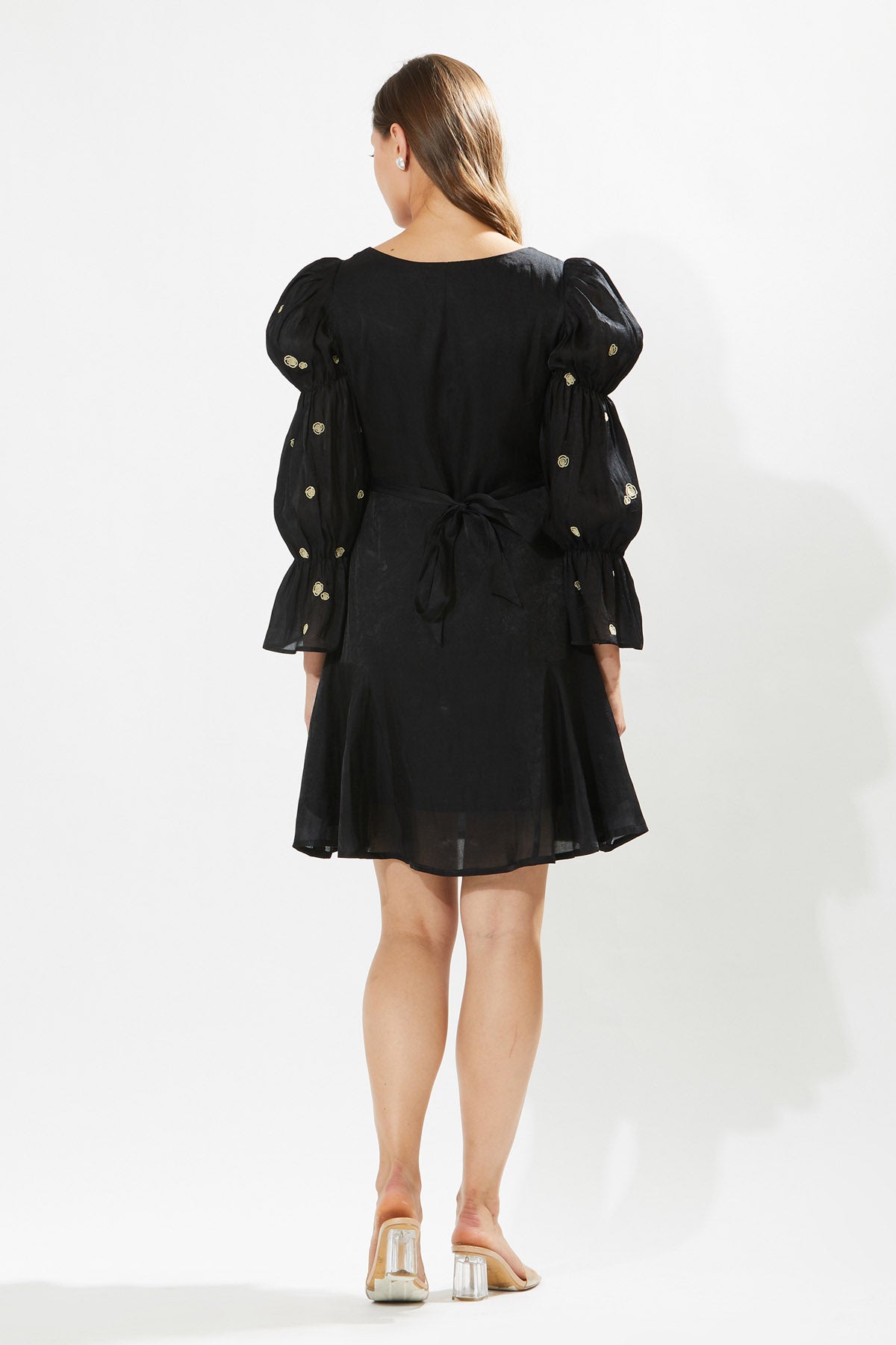 Black Puff Sleeve Dress