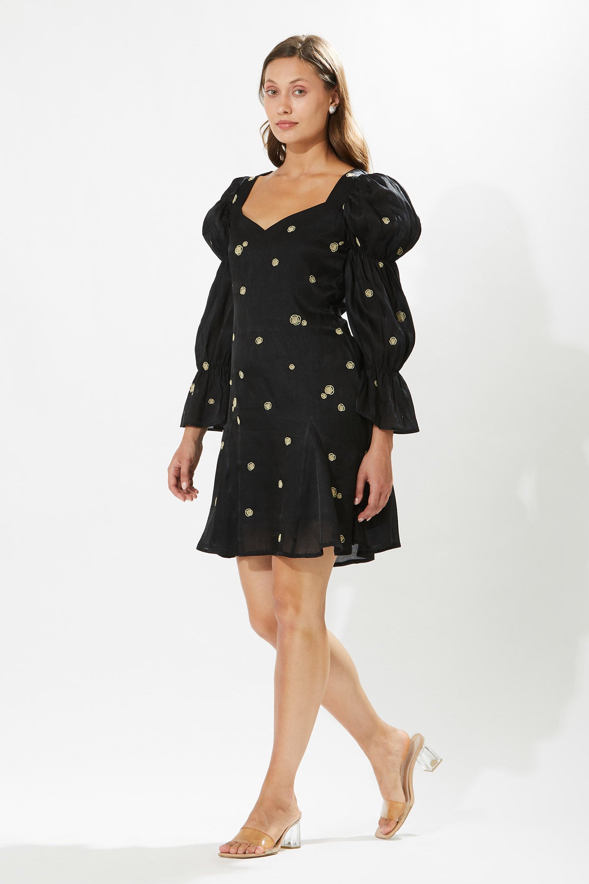 Black Puff Sleeve Dress