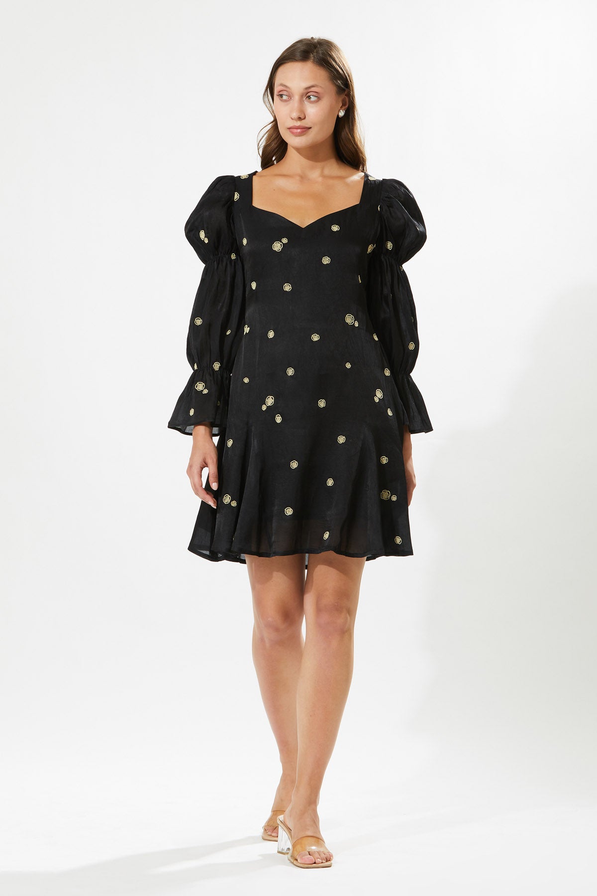 Black Puff Sleeve Dress