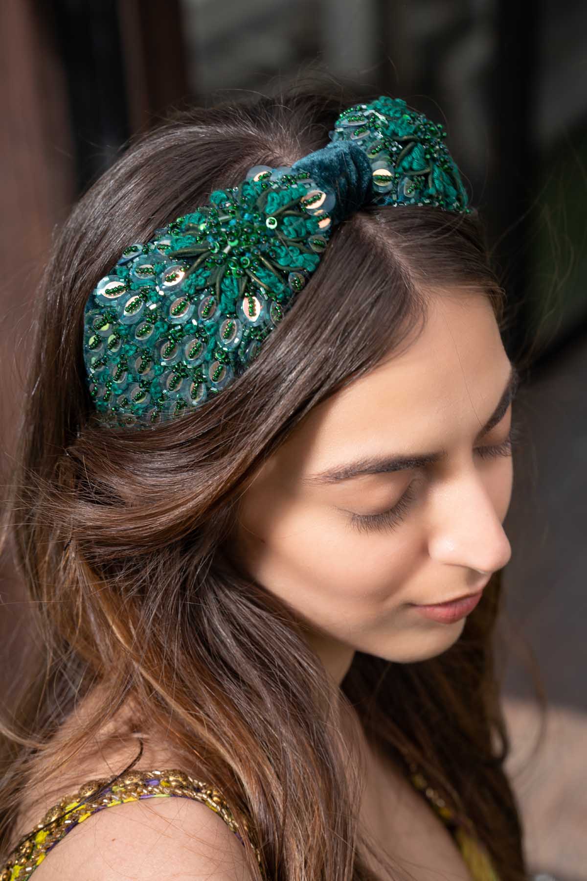 Floral Embroidered Headband