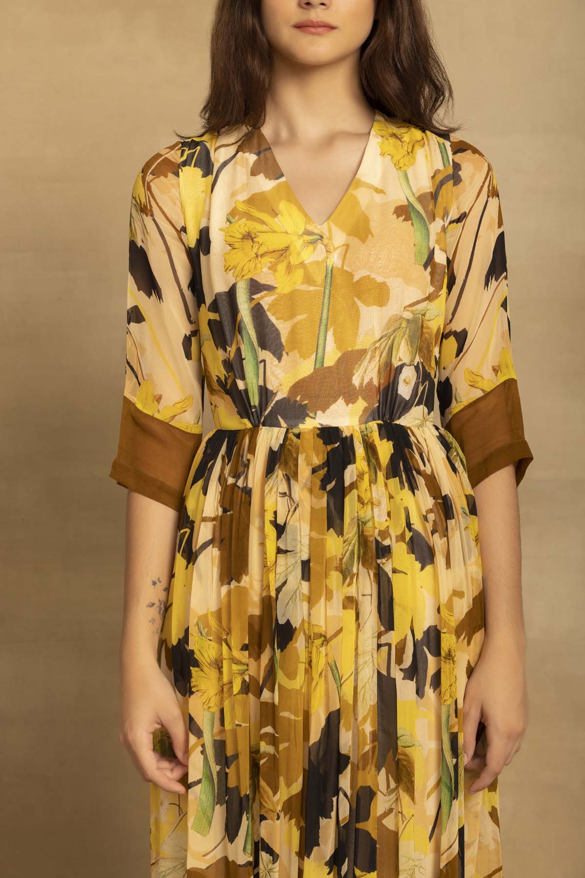 Floral Georgette Maxi Dress