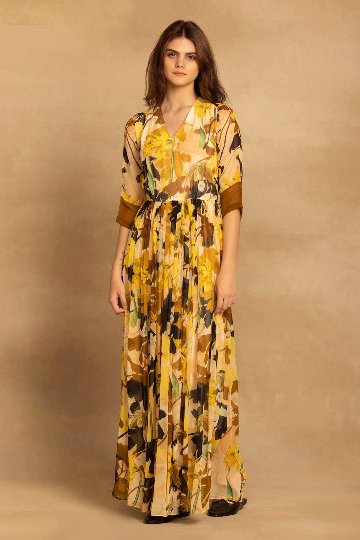 Floral Georgette Maxi Dress