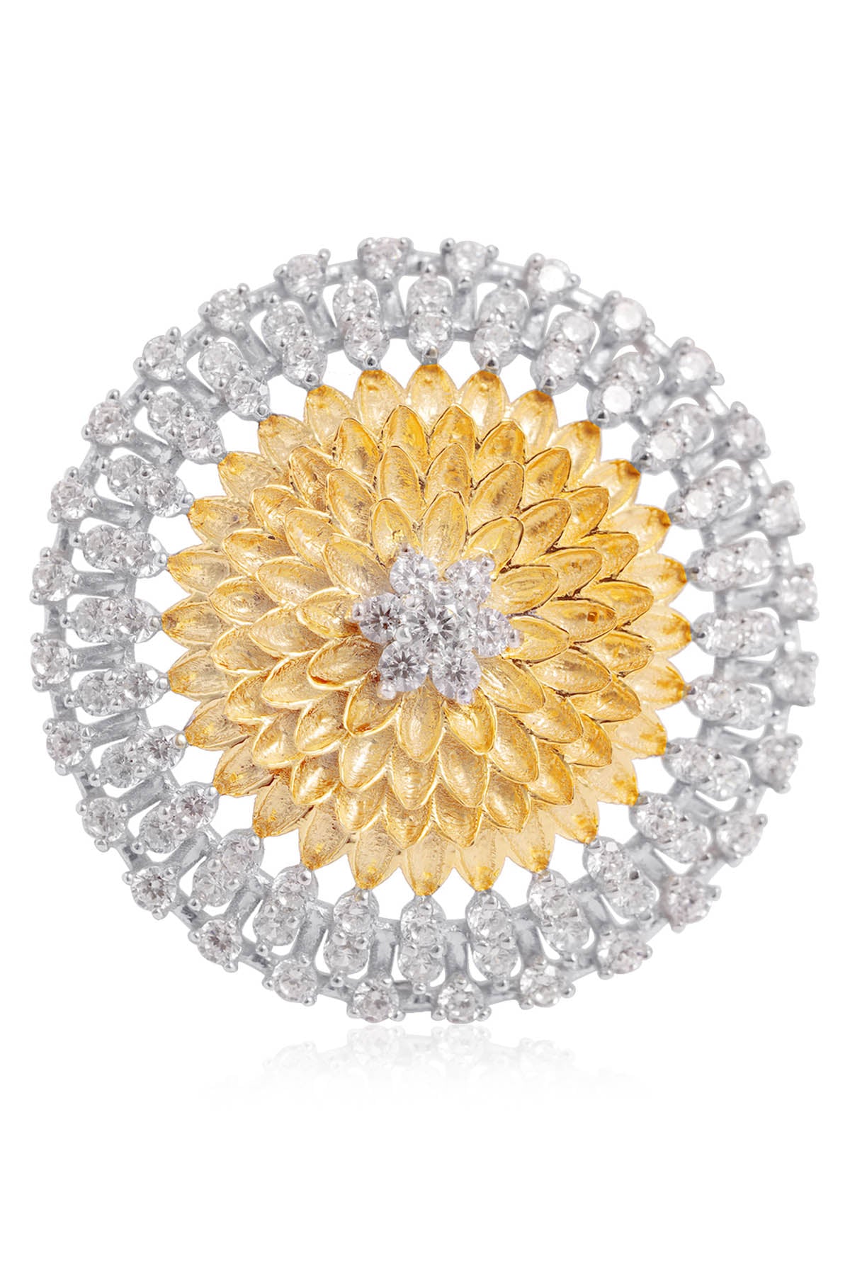 Floral Gold Plated Petals Ring