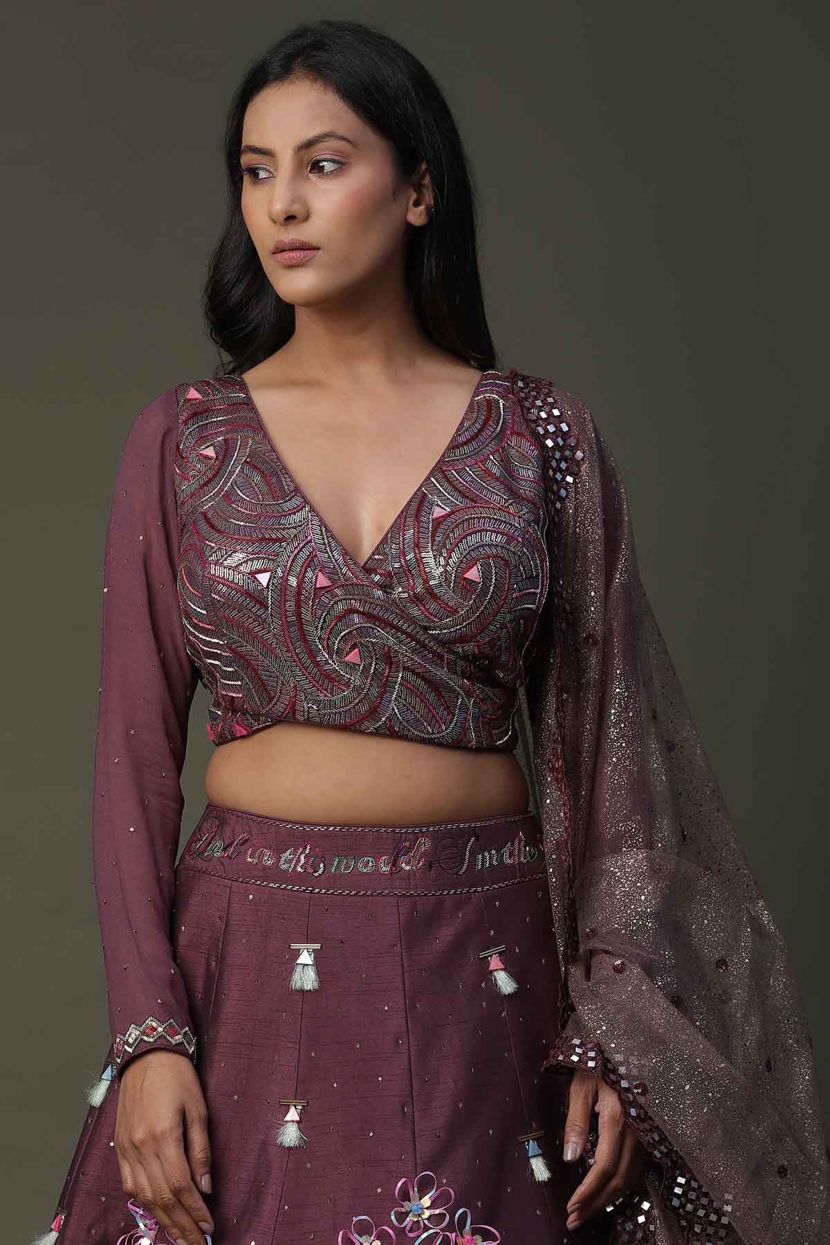 Floral Handpainted Lehenga Set