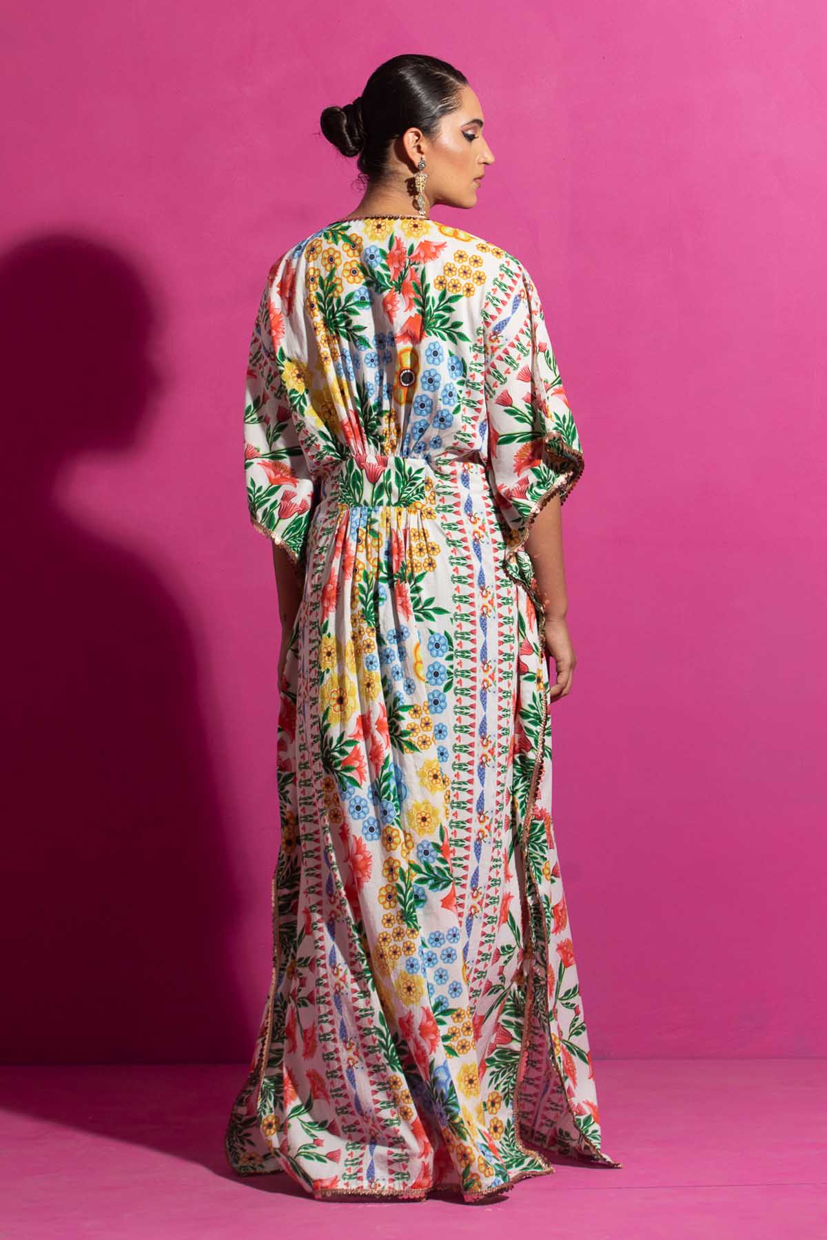 Floral Jaal Print Kaftan