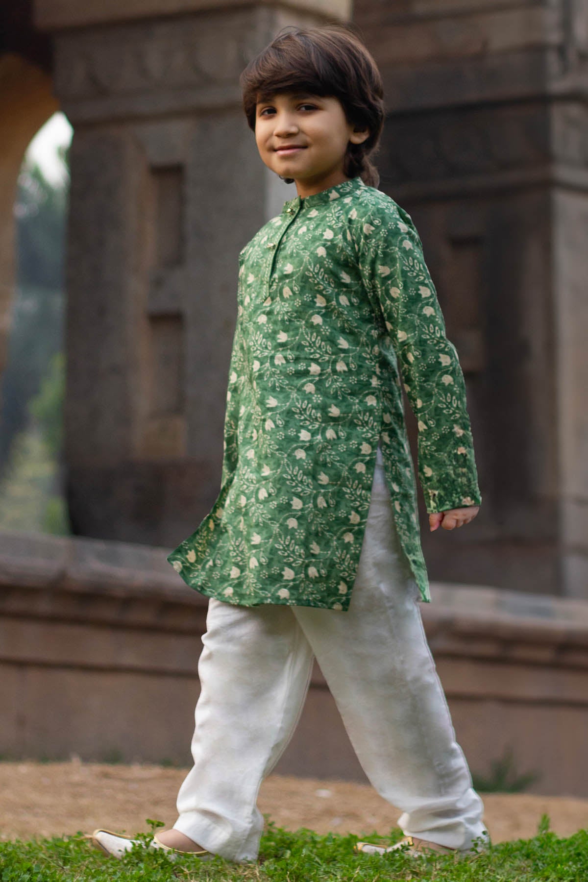 Floral Jaal Print Siblings Set