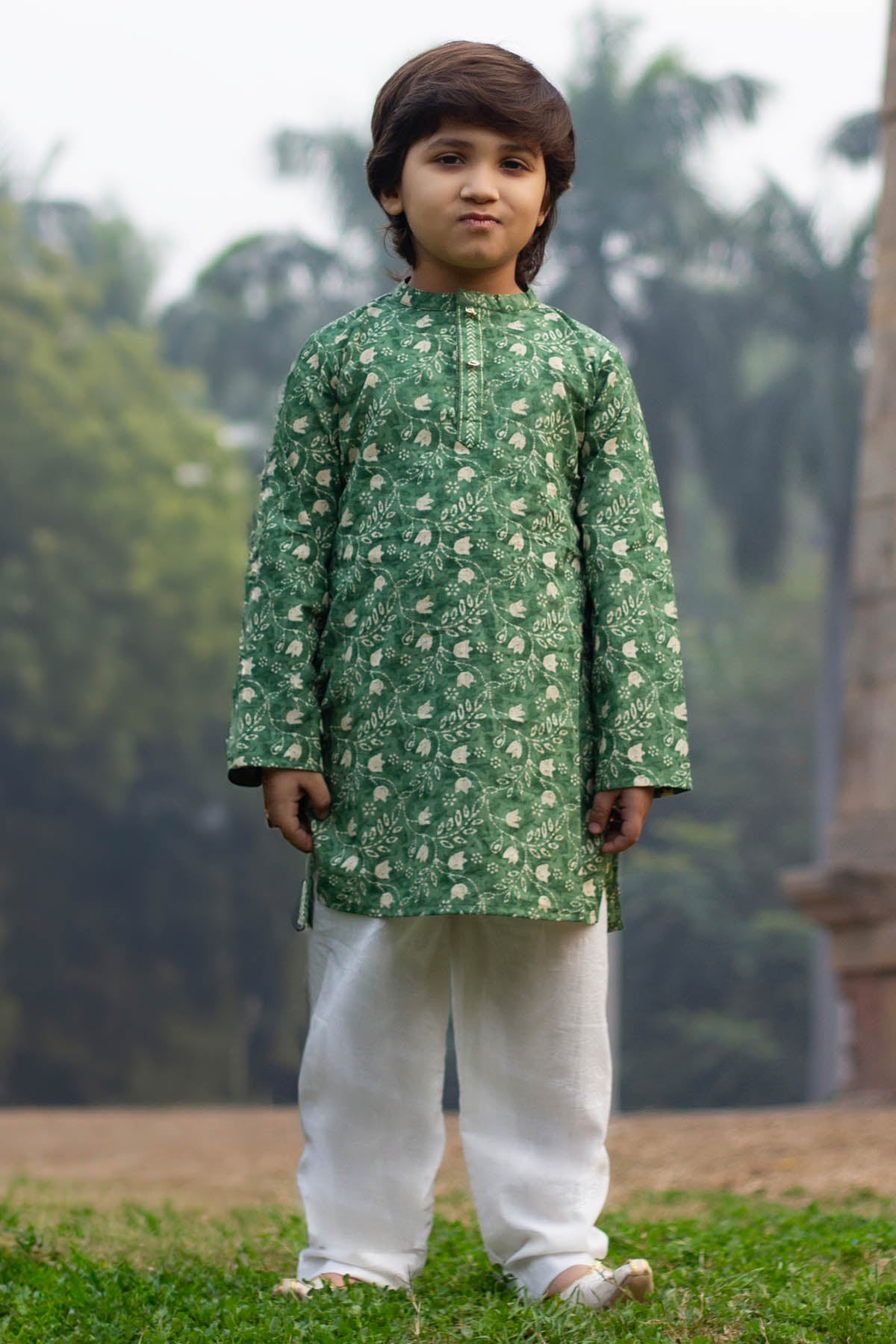 Floral Jaal Print Siblings Set