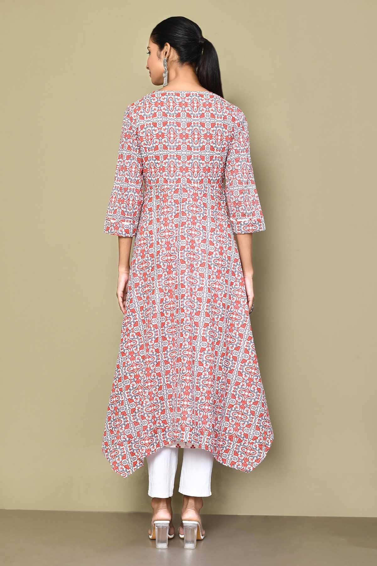 Floral Kurta With Jacket