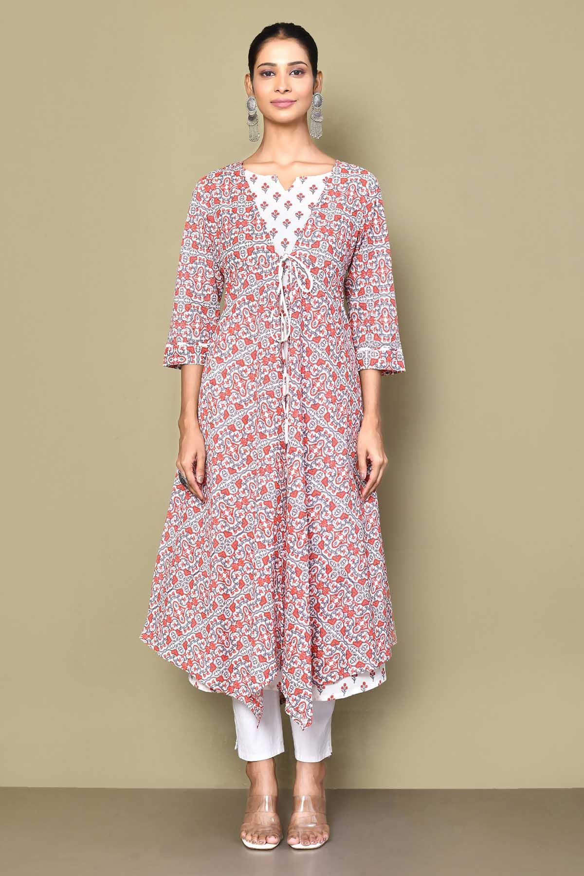 Floral Kurta With Jacket