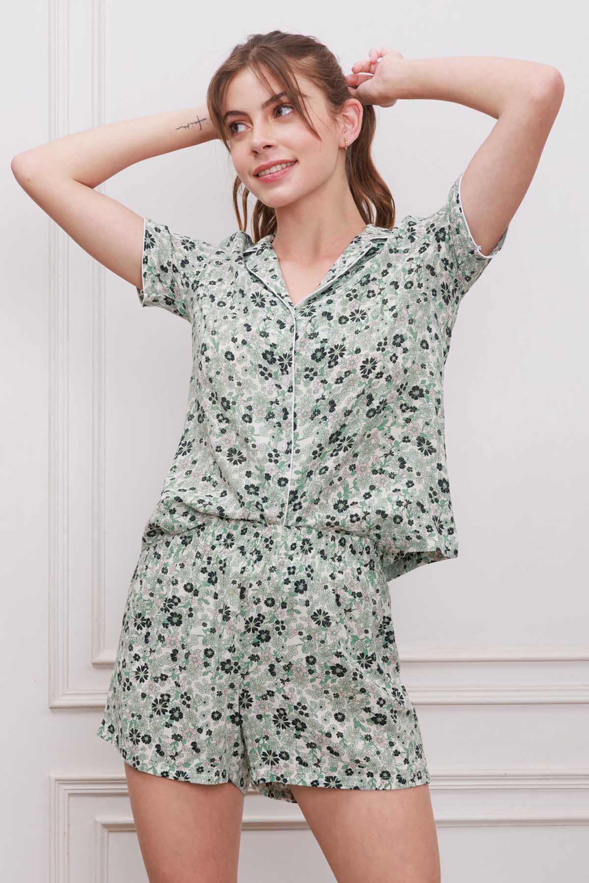 Floral Modal Shorts Set