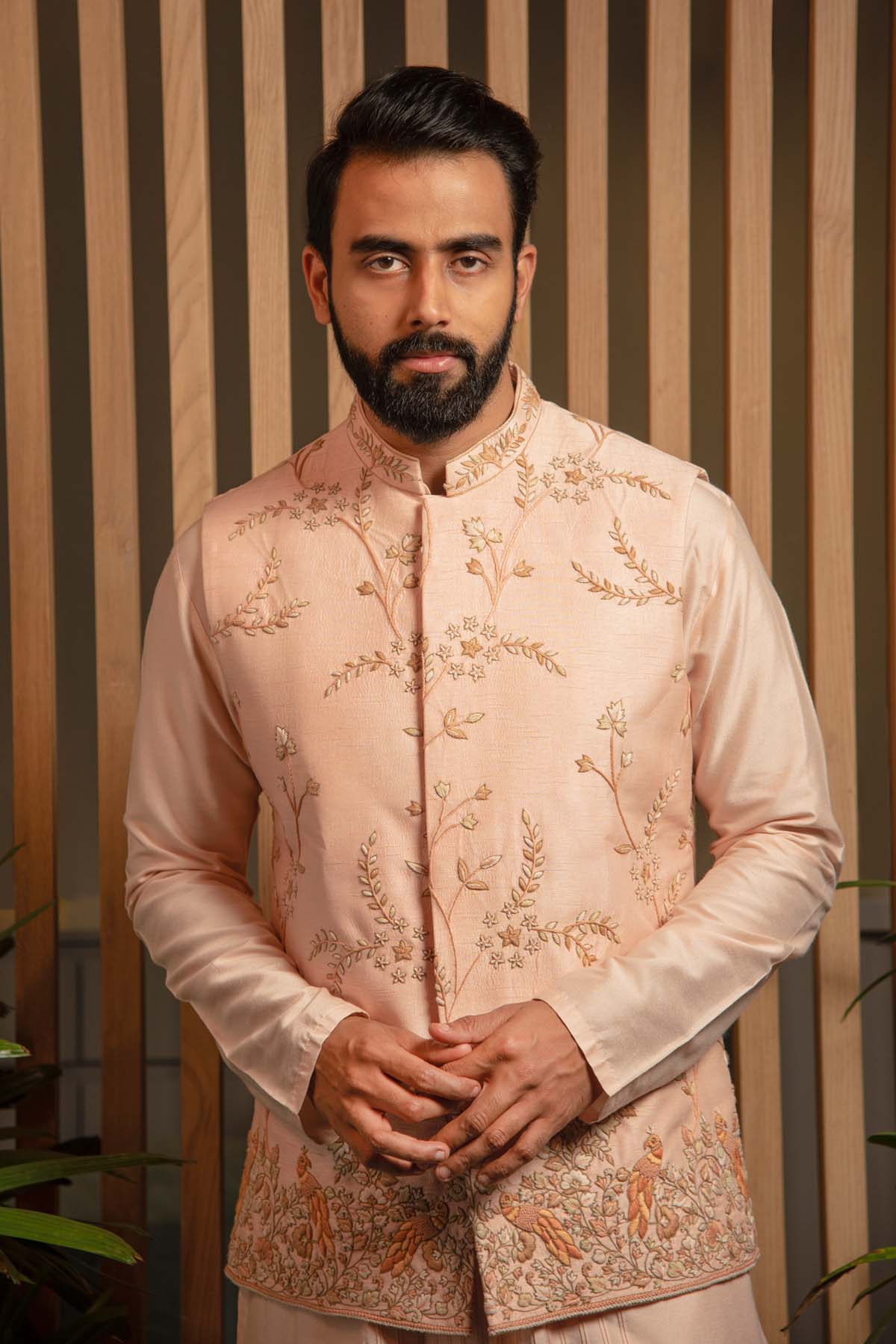 Floral Motif Bandi Kurta Set