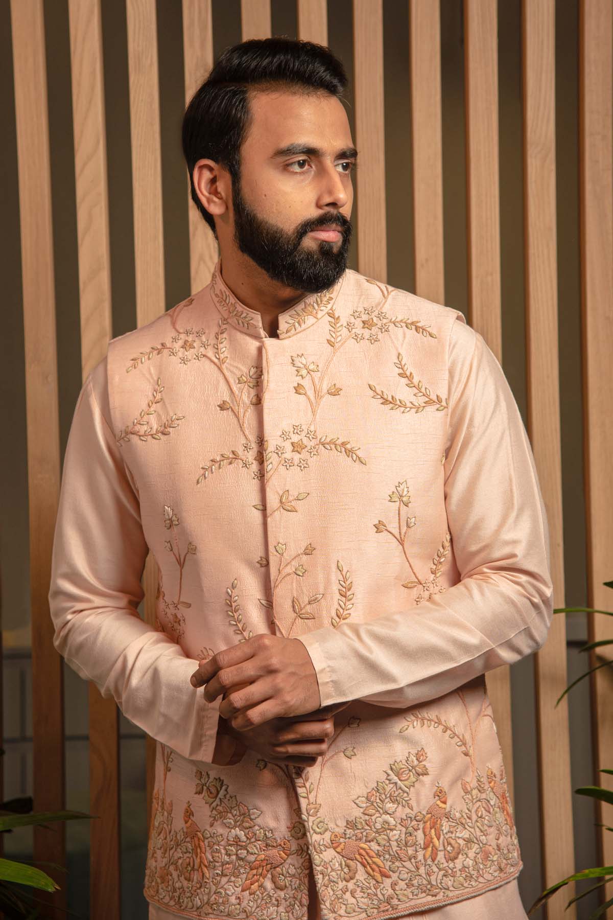 Floral Motif Bandi Kurta Set