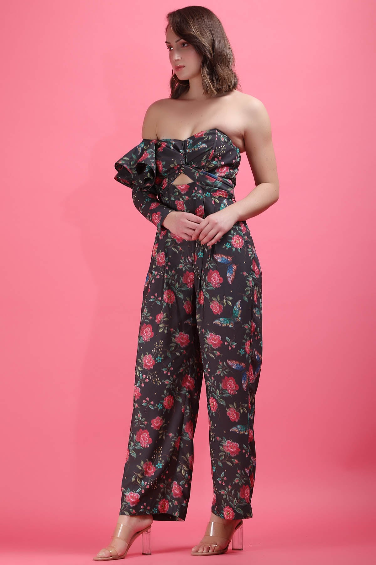 Floral Off Shoulder Jumpsuit