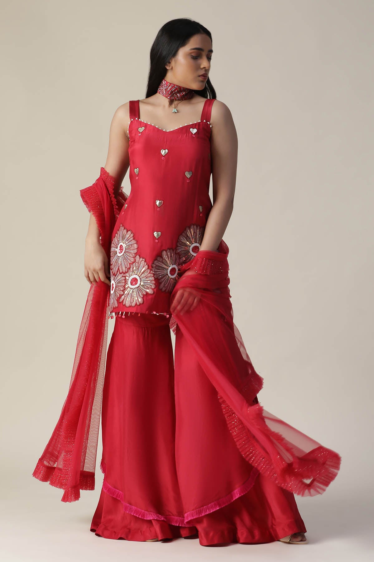 Floral Patchwork Sharara Set