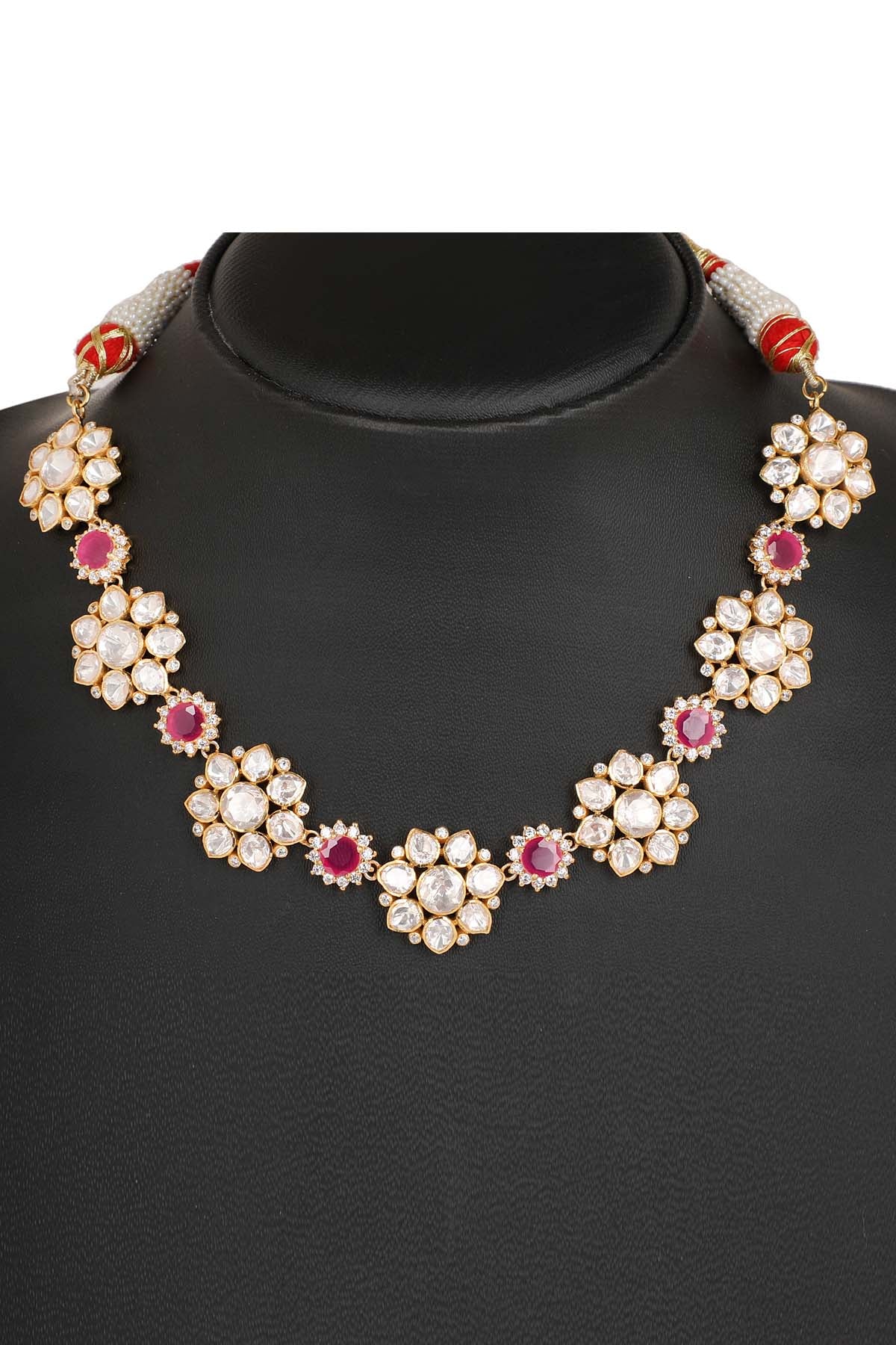 Floral Polki Necklace Set