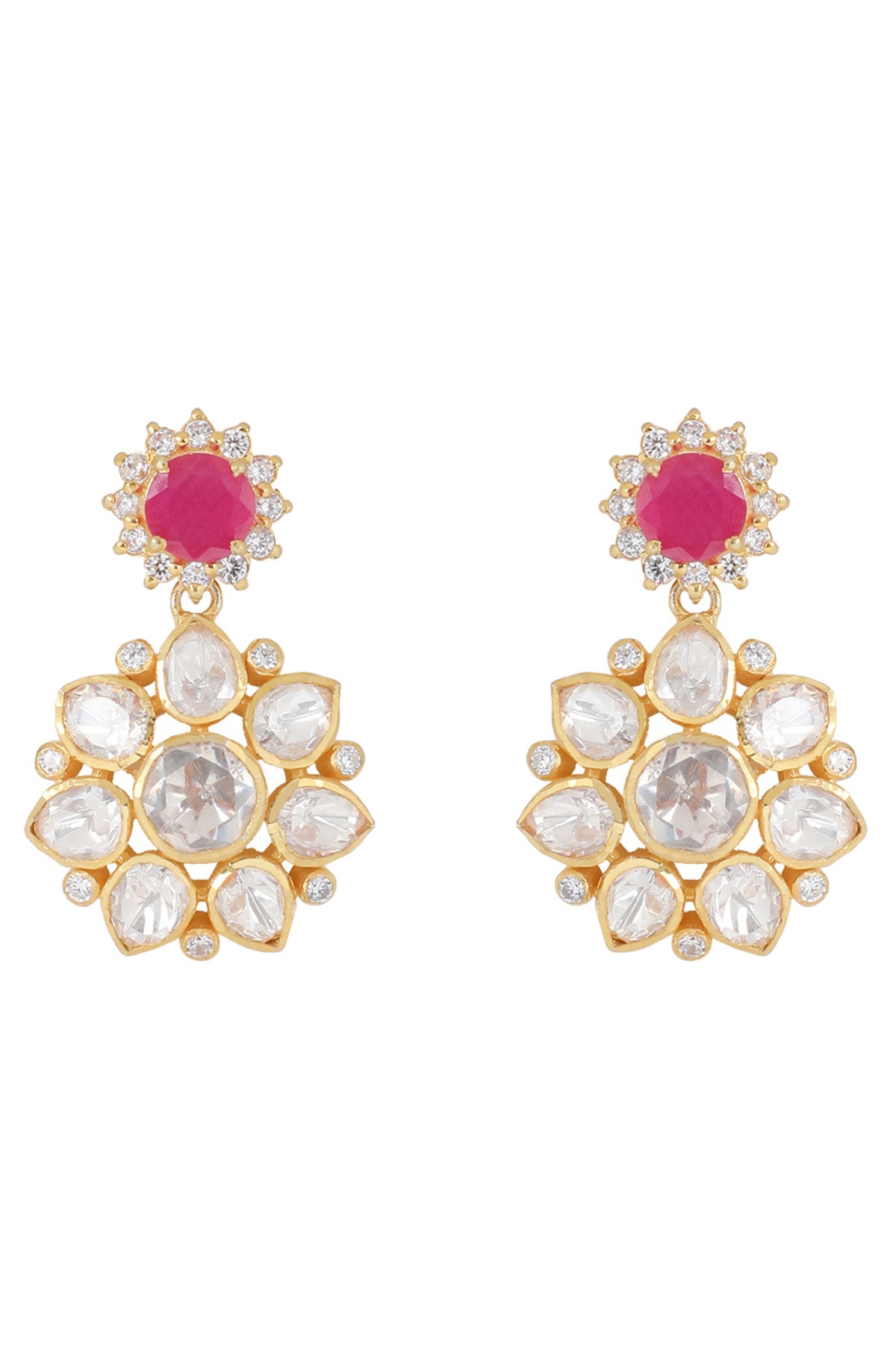 Floral Polki Necklace Set