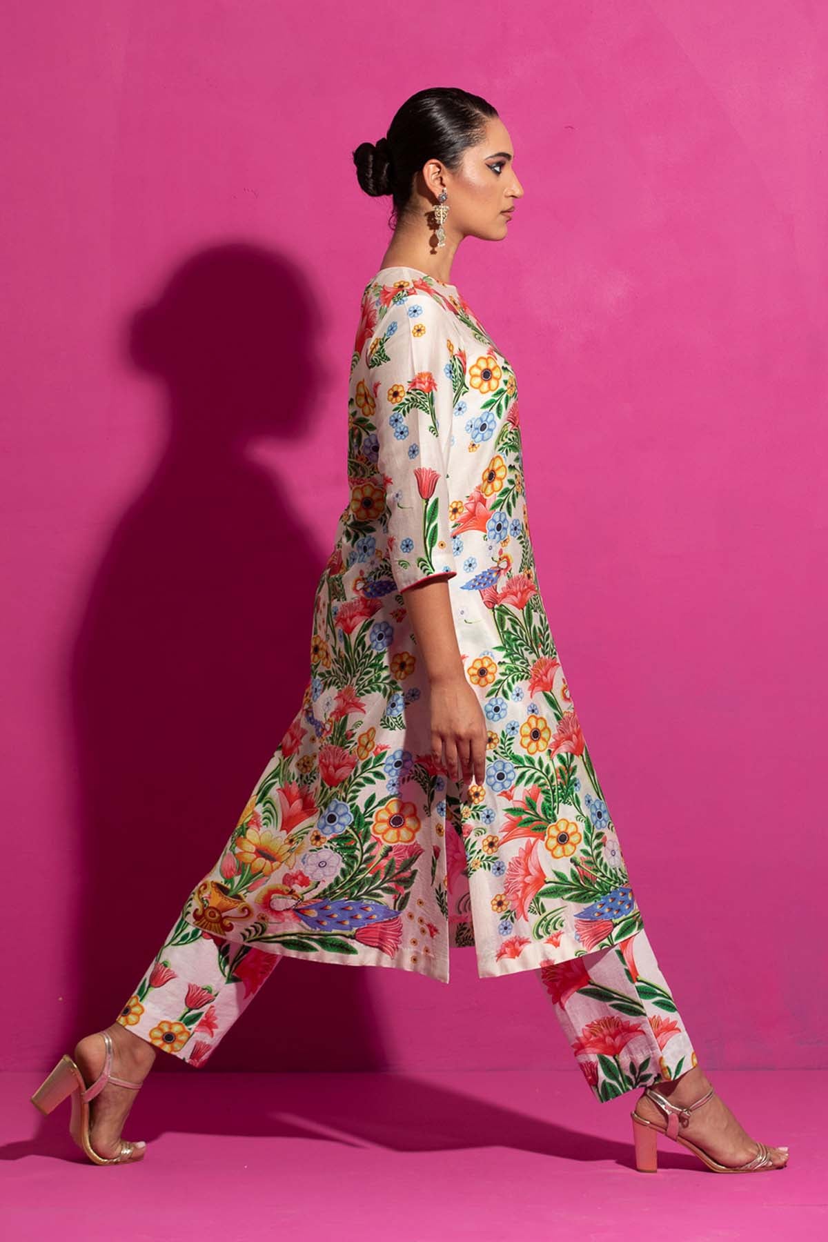 Floral Print Kurta & Pant Set