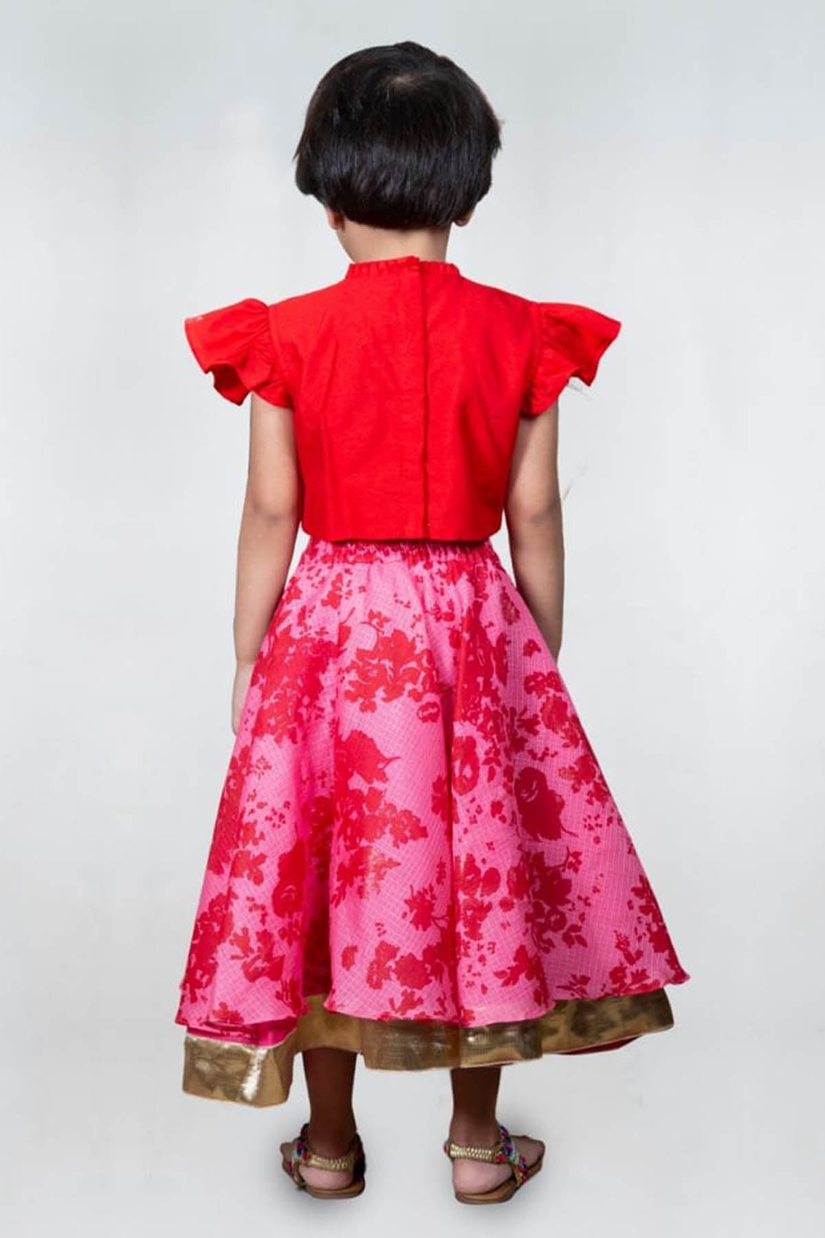 Floral Printed Ghagara Set