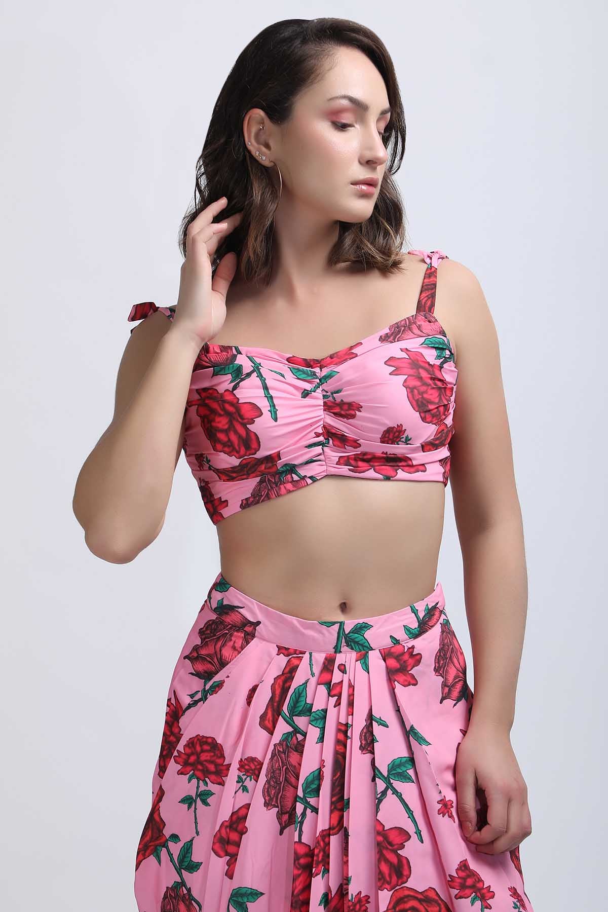 Floral Printed Skirt Set