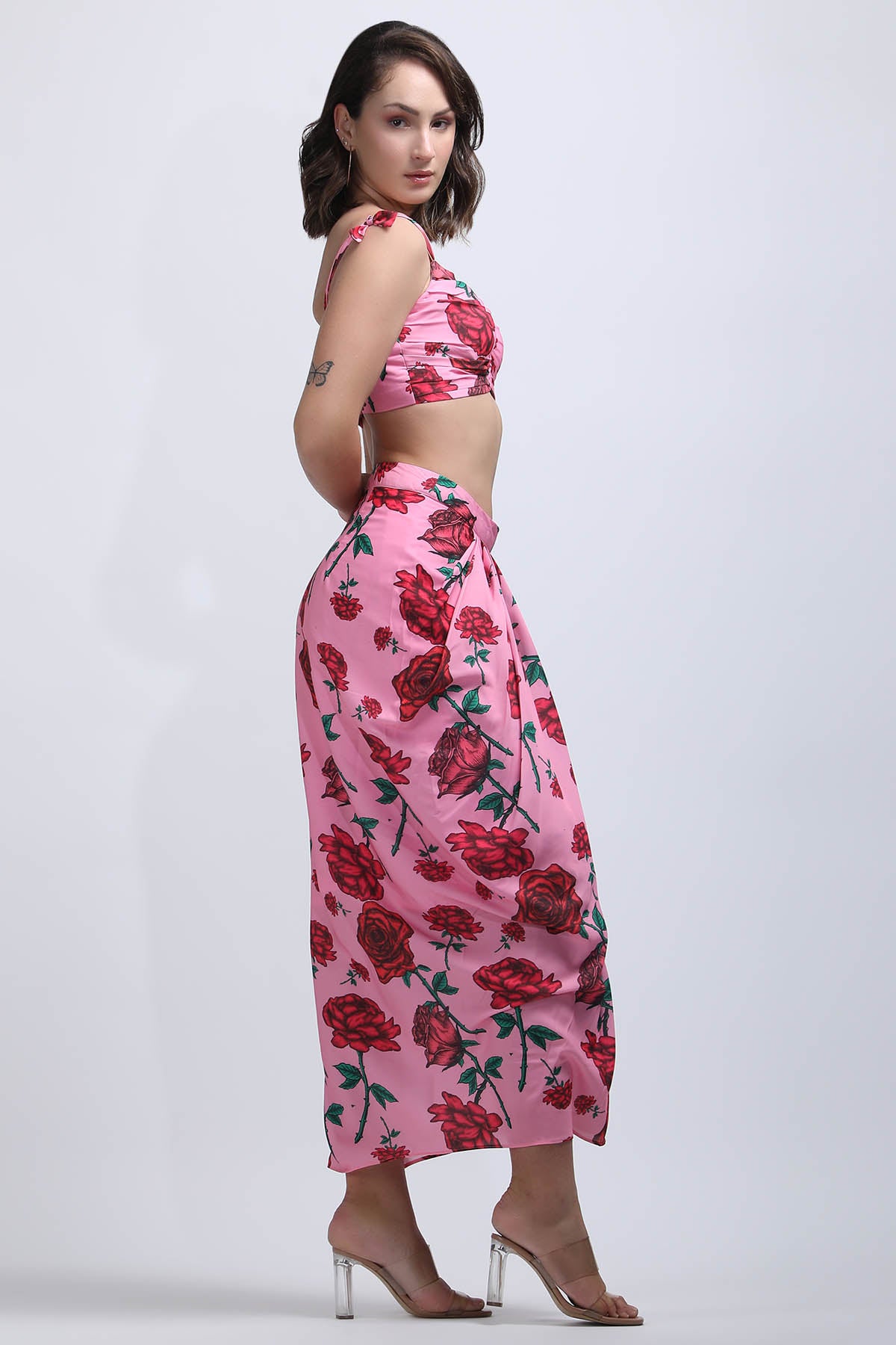Floral Printed Skirt Set