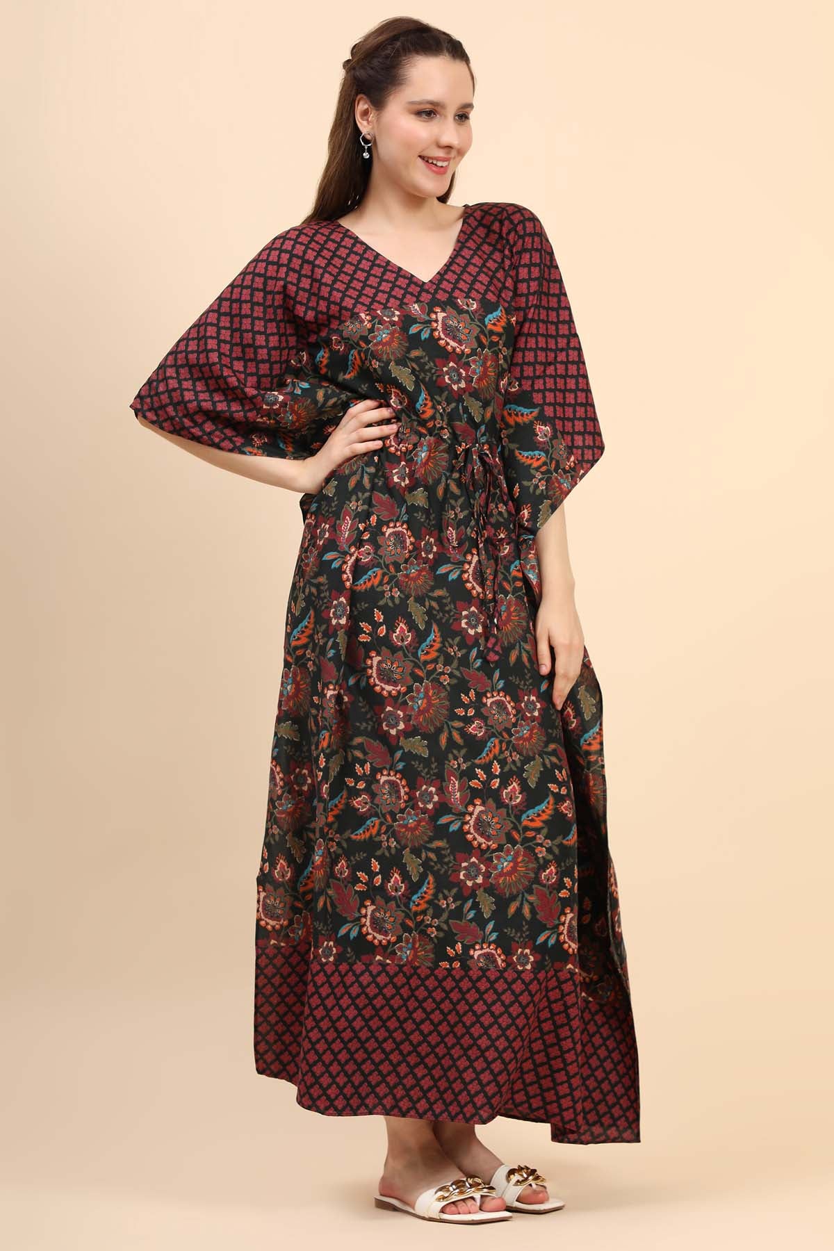 Floral Rayon Kaftan