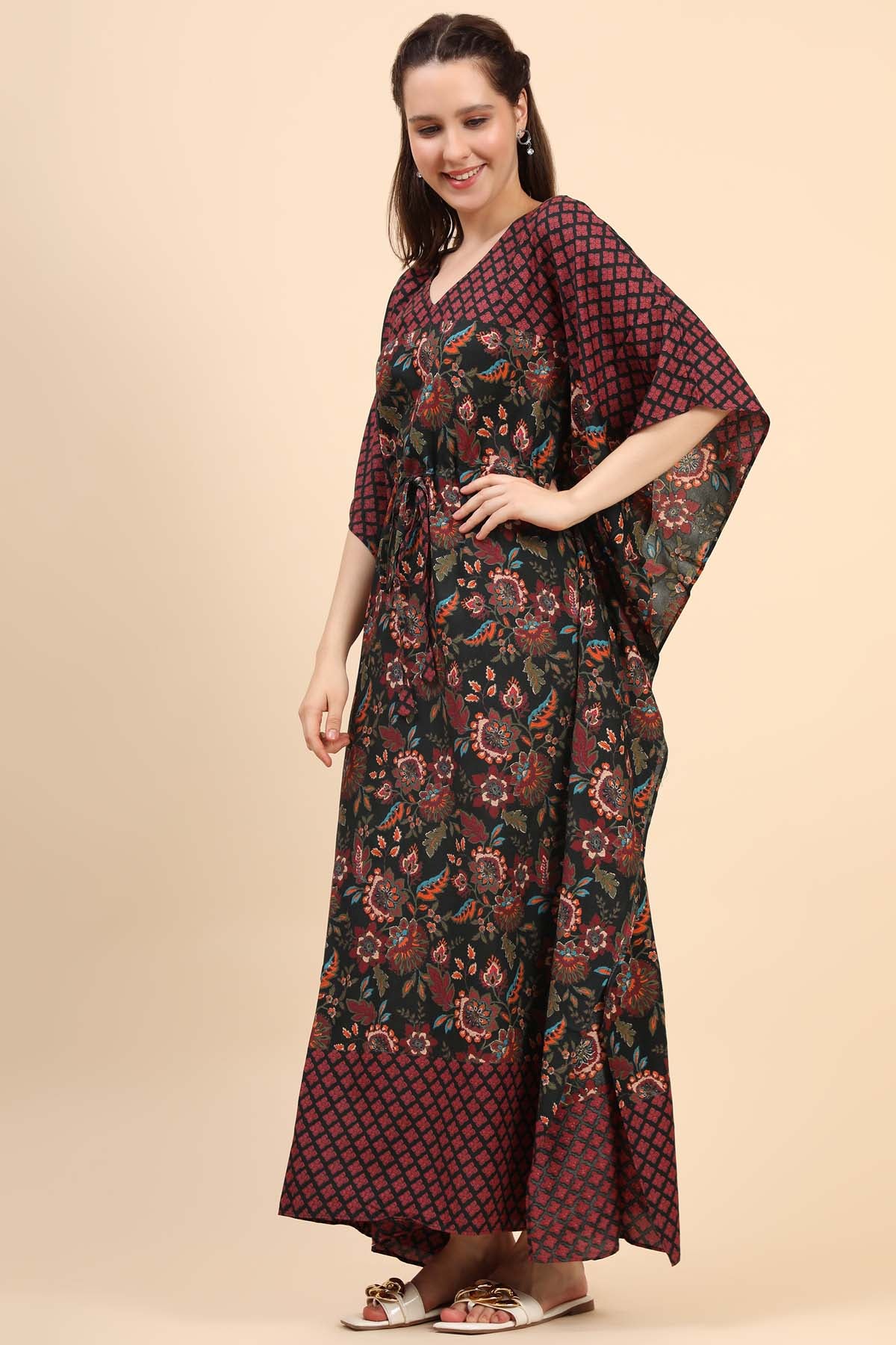 Floral Rayon Kaftan