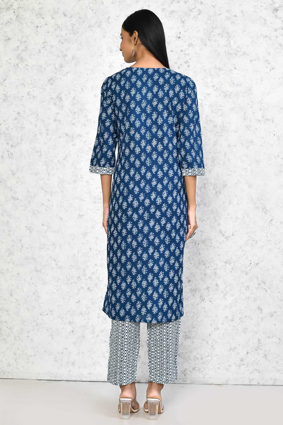 Floral Straight Kurta & Palazzo
