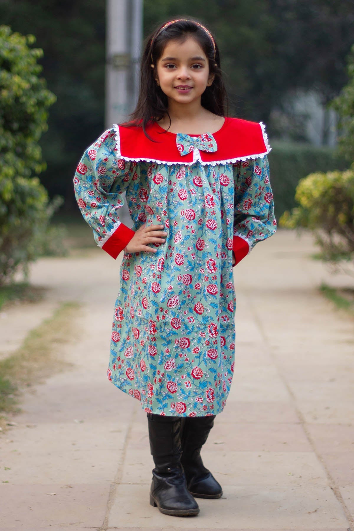 Designer ViYa Floral Classy Print Dress For Kids (Boys & Girls) Available online at ScrollnShops