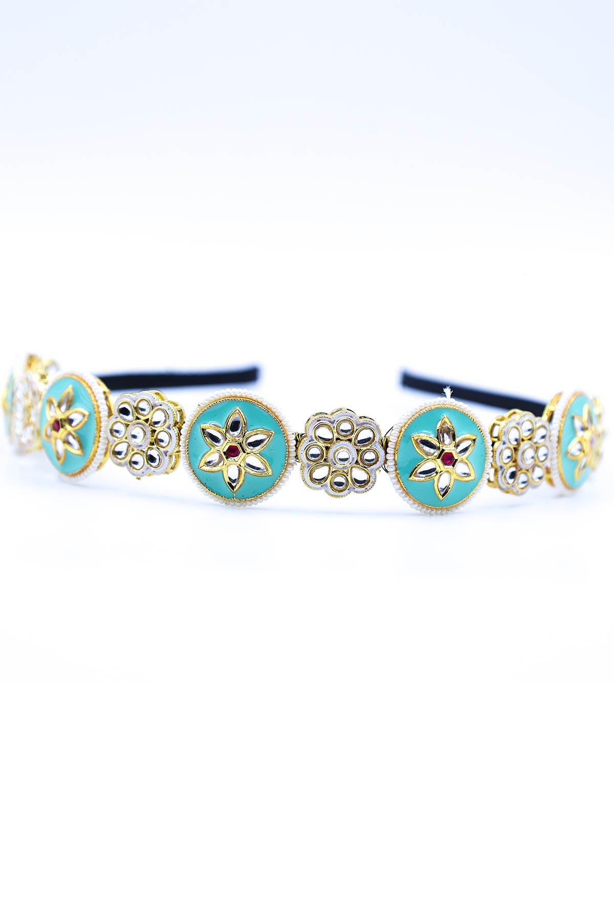 Floral Embellished Gold Hairband