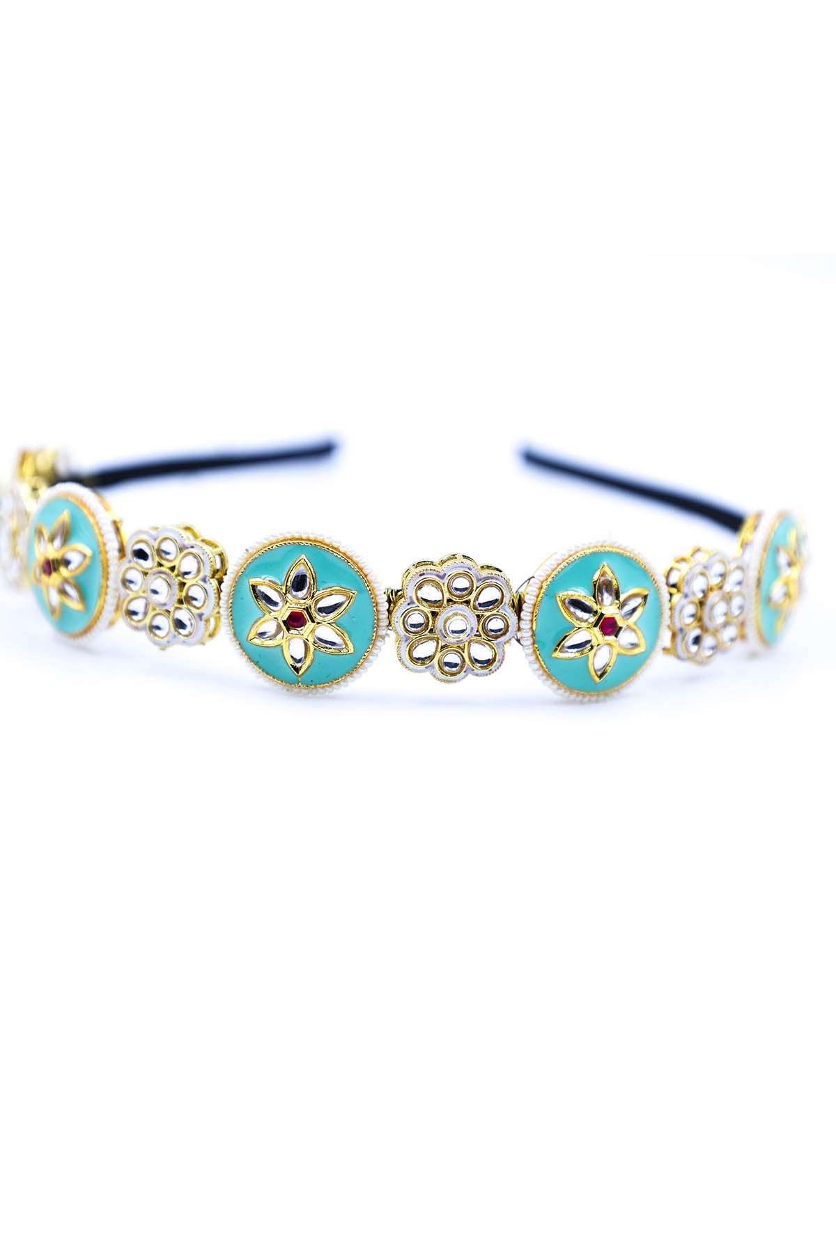 Floral Embellished Gold Hairband