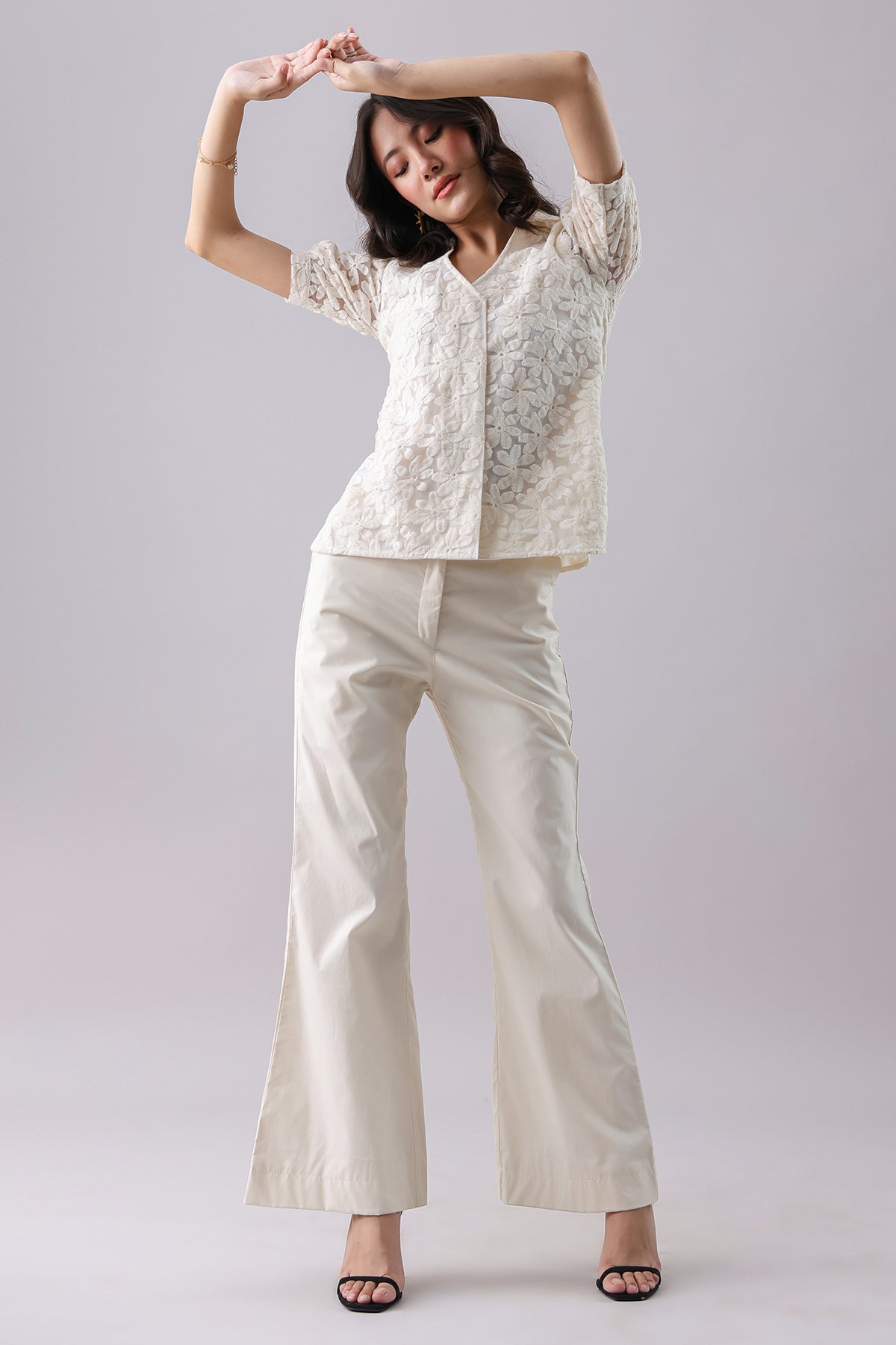Buy Floral Embroidered Shirt & Pants by Why Look West for women online at ScrollnShops