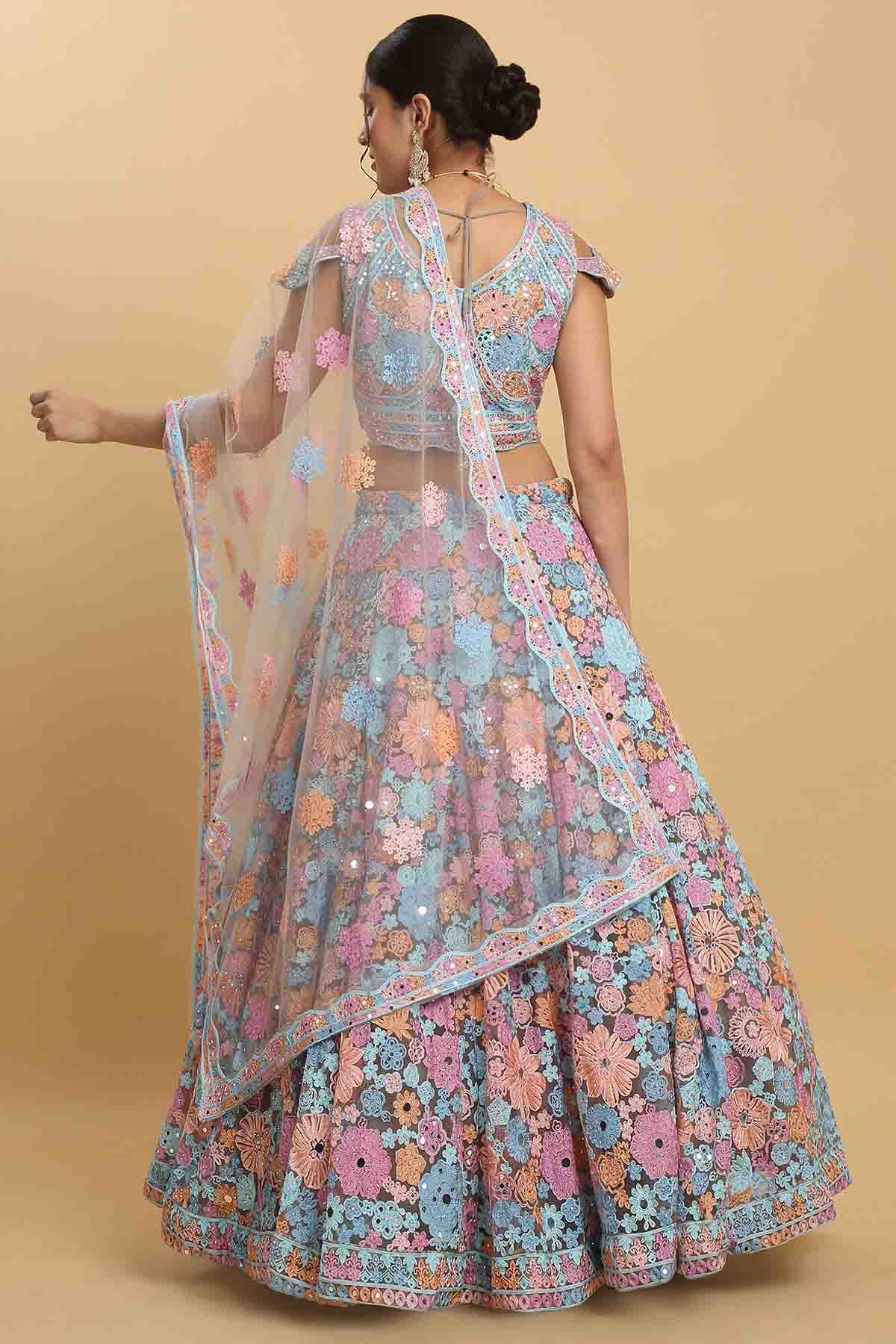 Floral Embroidery Lehenga Set