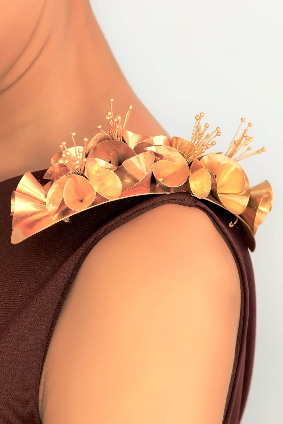 Buy RUHHEITE Floral Handcrafted Shoulder Piece For Women by Esme Available Online at ScrollnShops