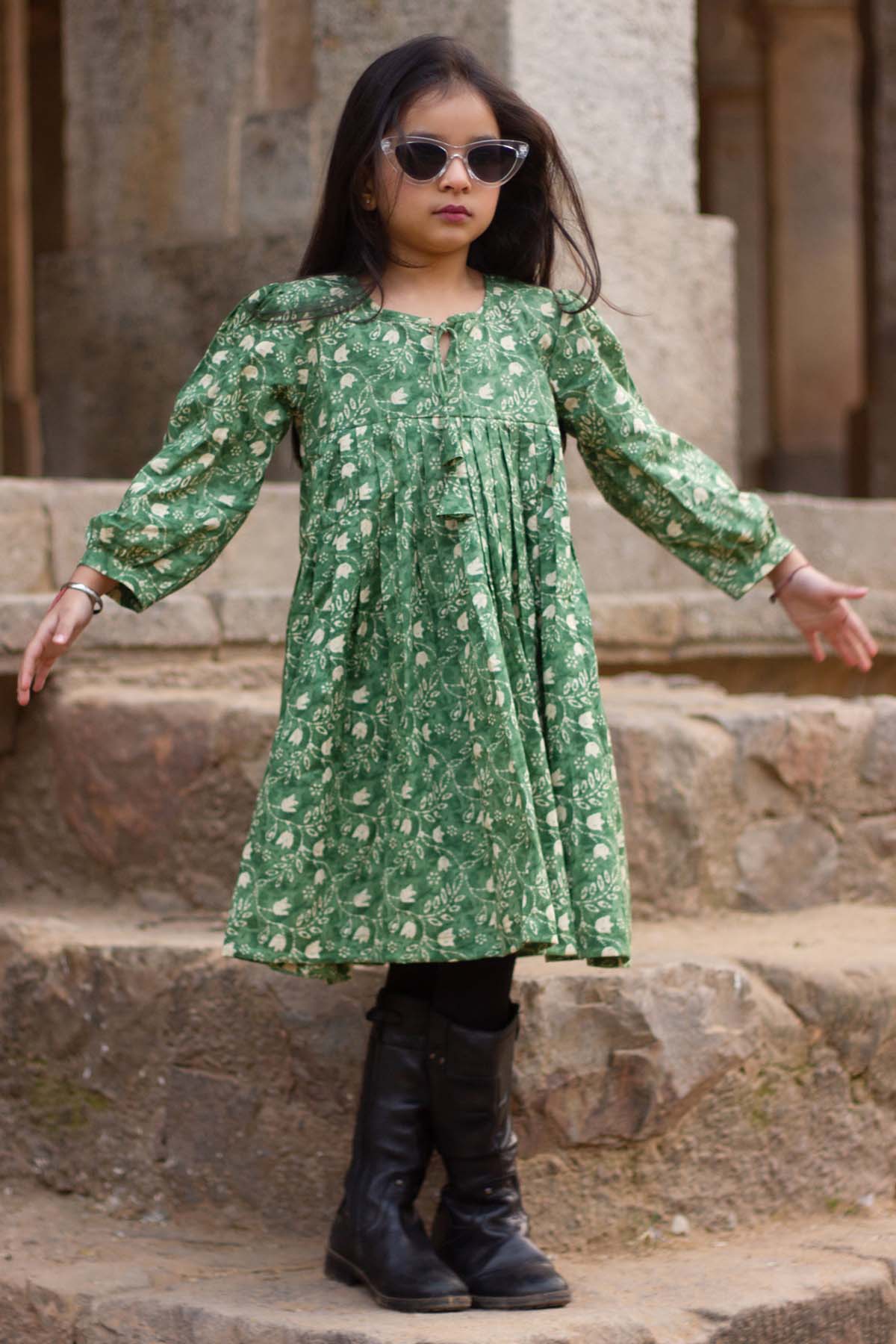 Designer ViYa Floral Jaal Print Dress For Kids (Boys & Girls) Available online at ScrollnShops