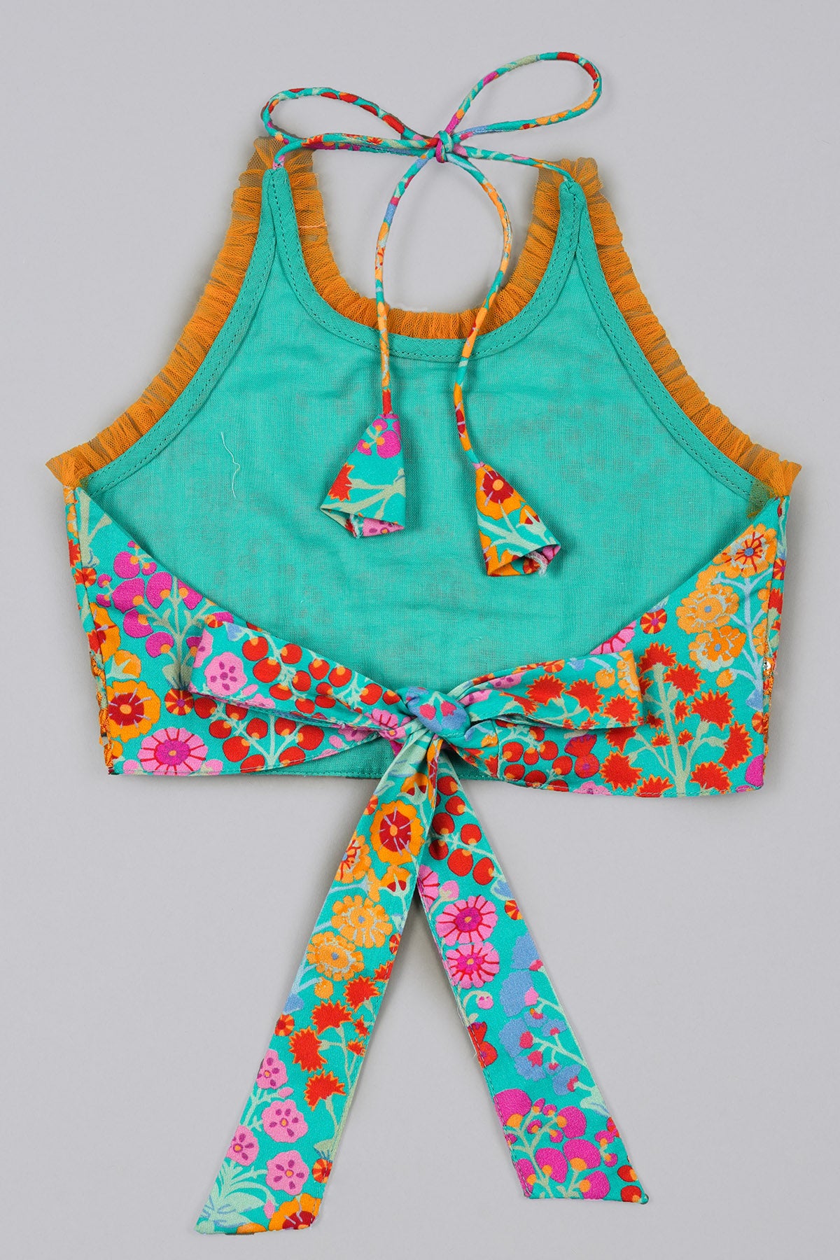 Floral Printed Blue Lehenga Set