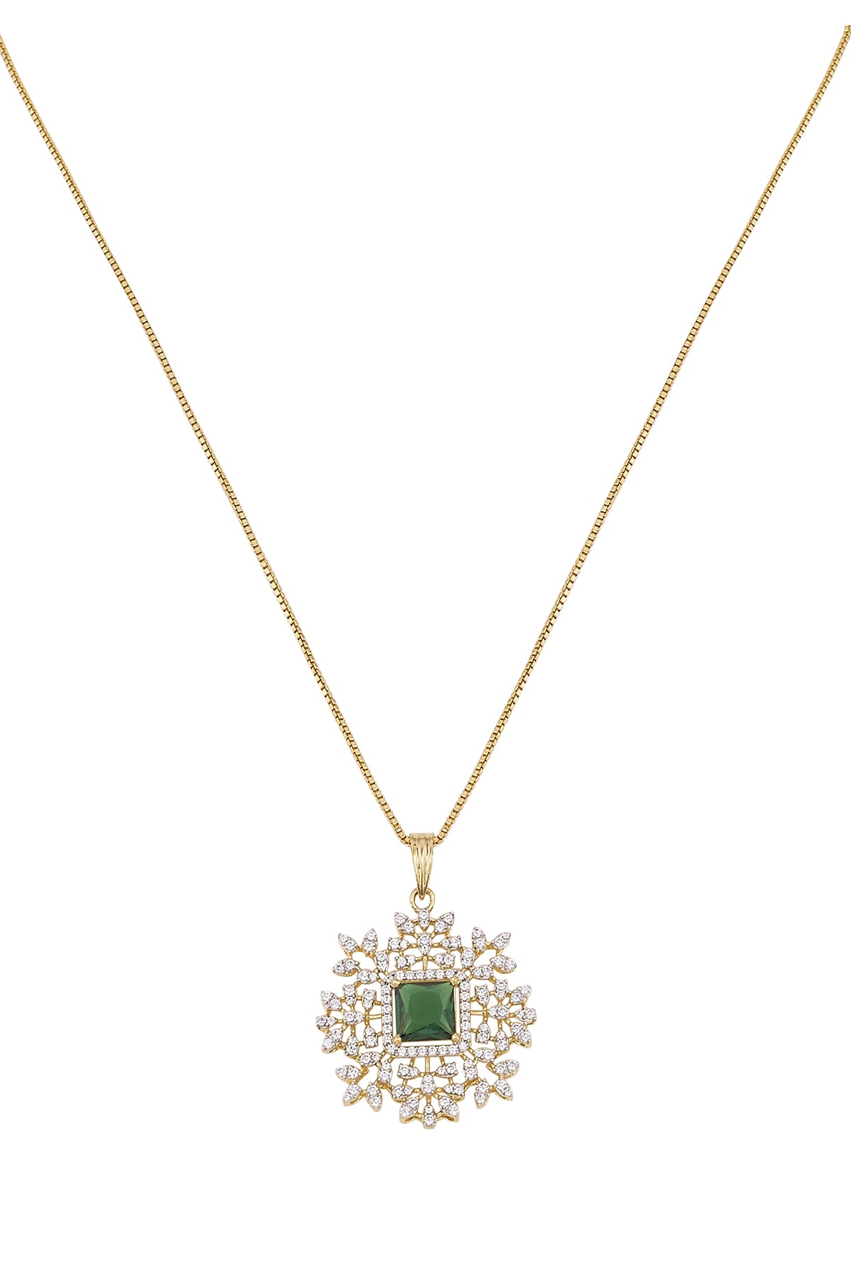 Floral Shaped Pendant & Earring